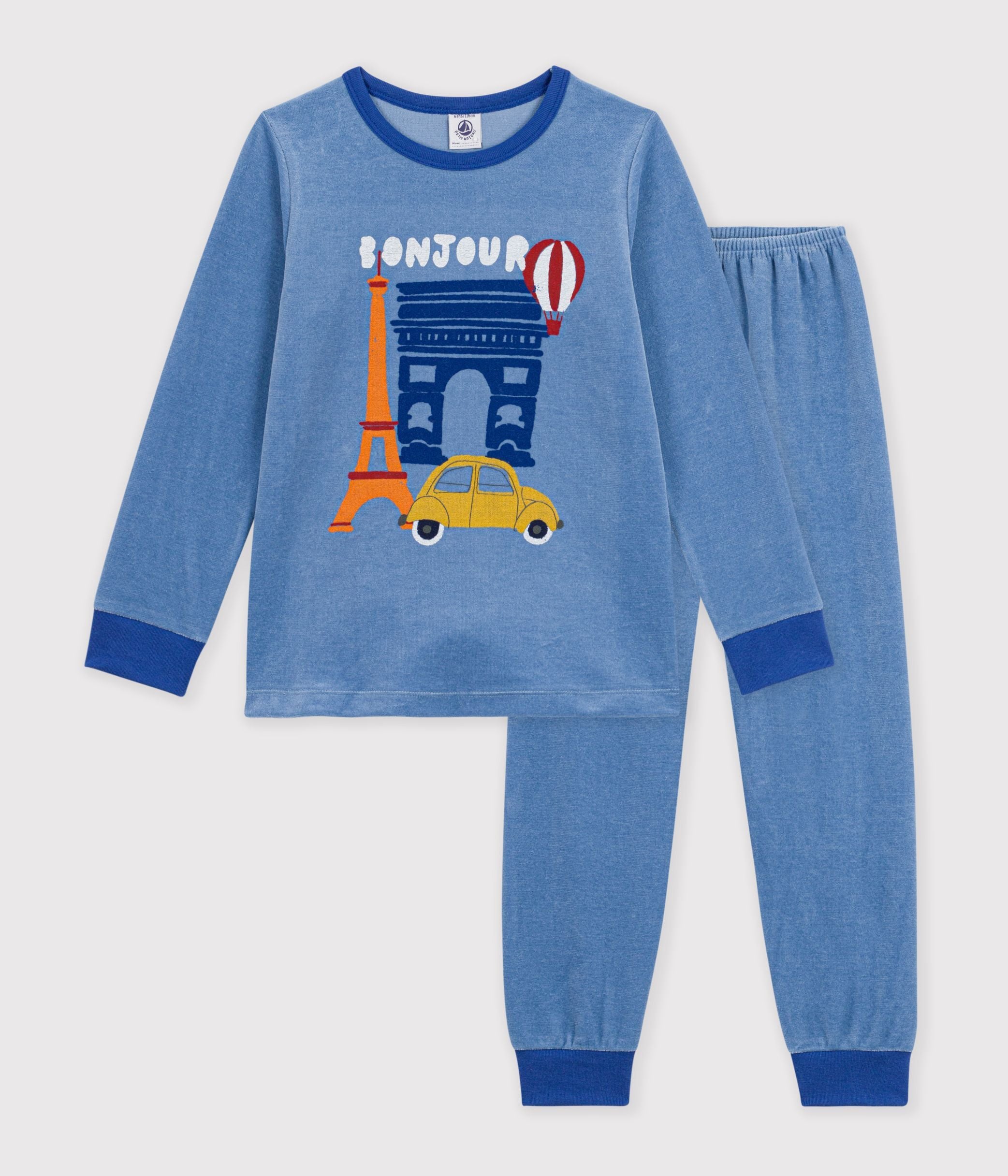 pyjama-enfant-en-velours-à-motif-paris