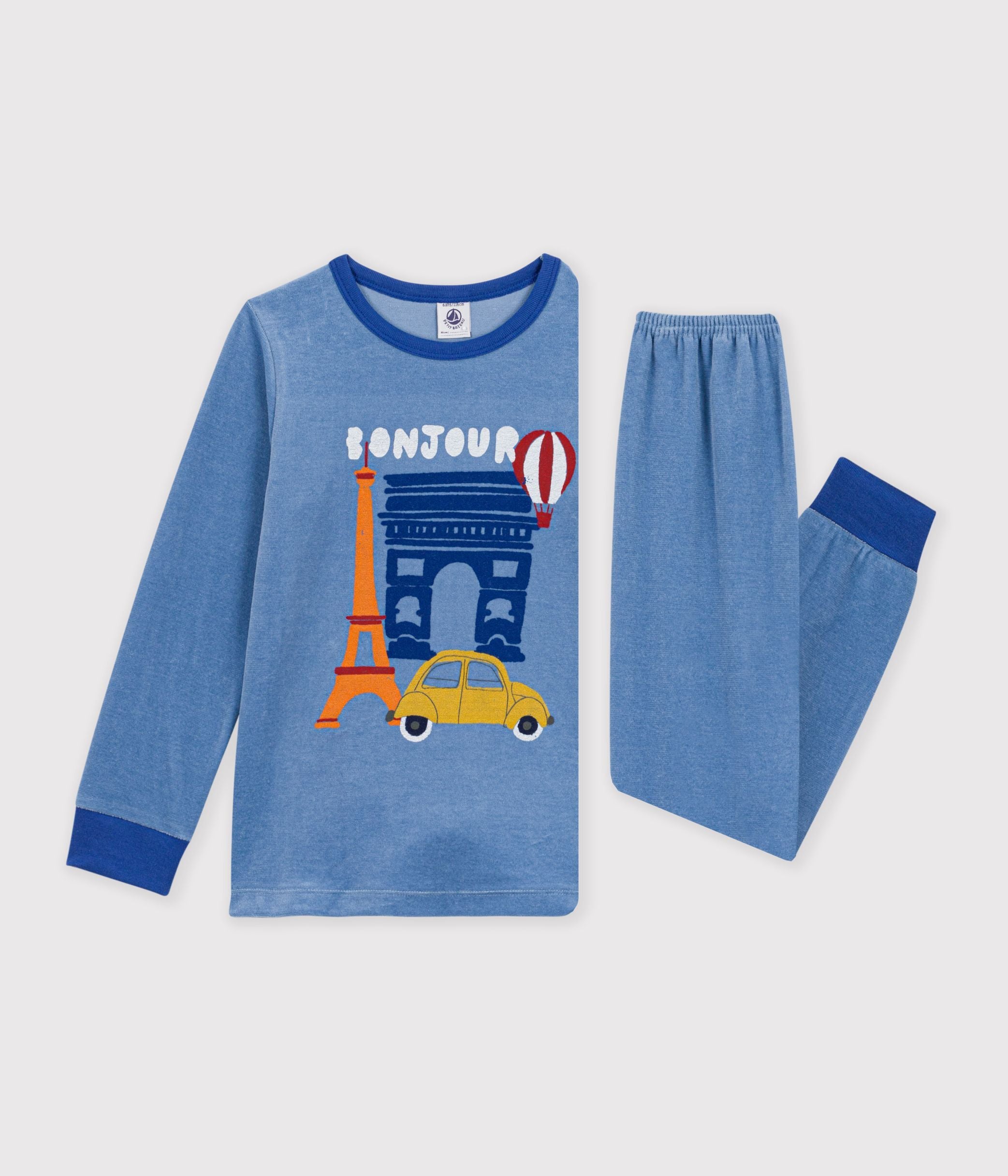 pyjama-enfant-en-velours-à-motif-paris
