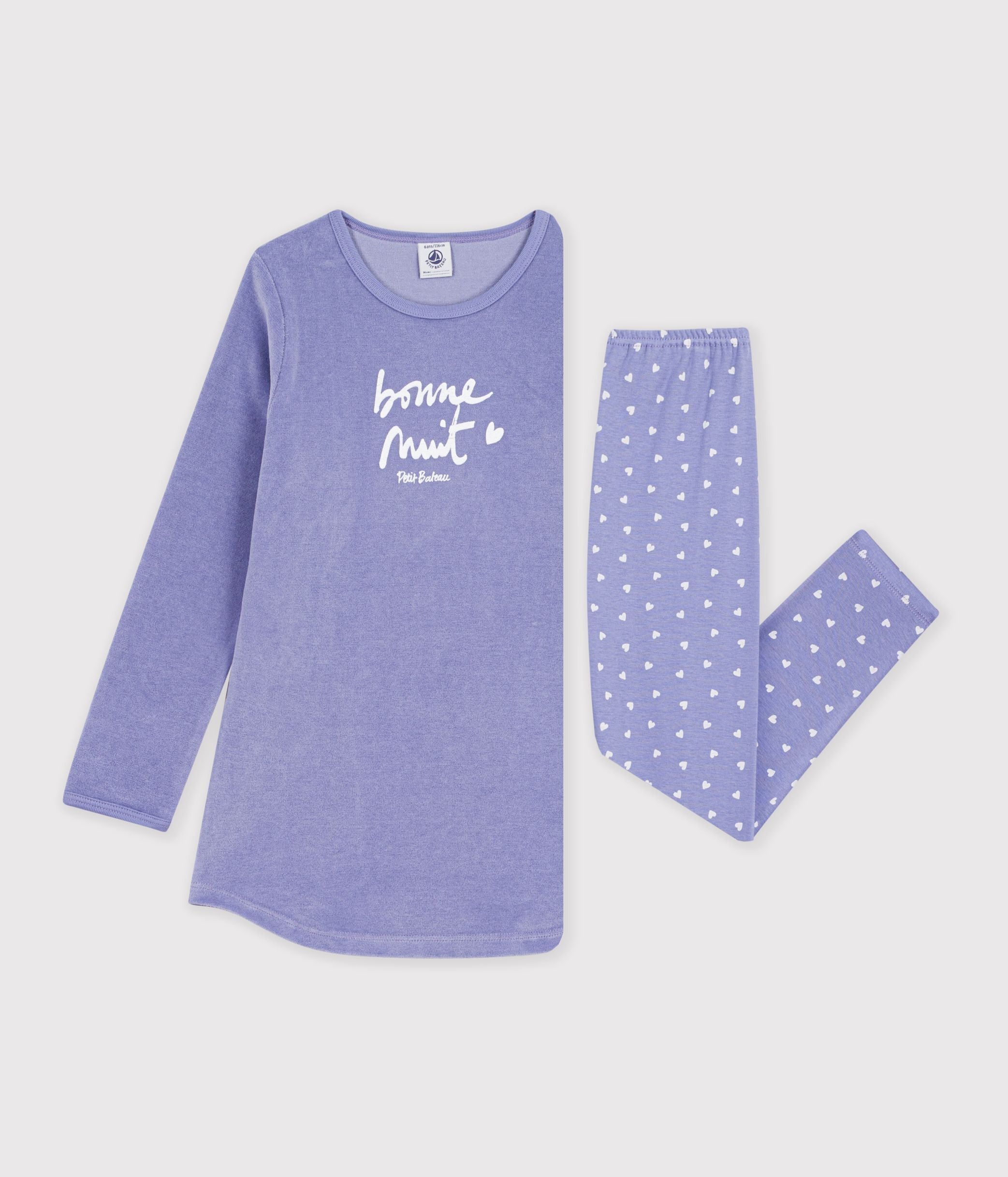 chemise-de-nuit-et-legging-enfant-en-velours