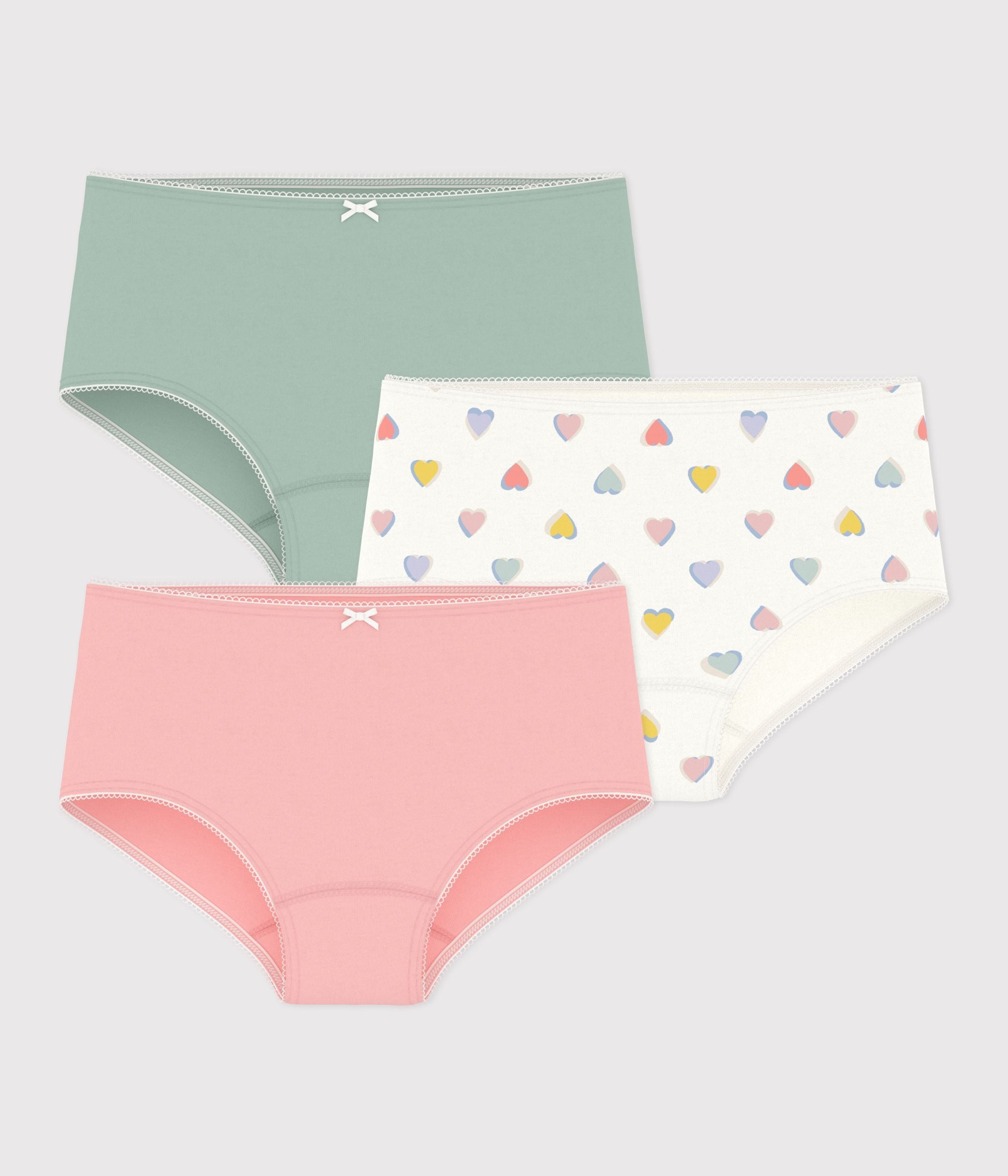 lot-de-shorties-enfant-en-coton-à-cœurs