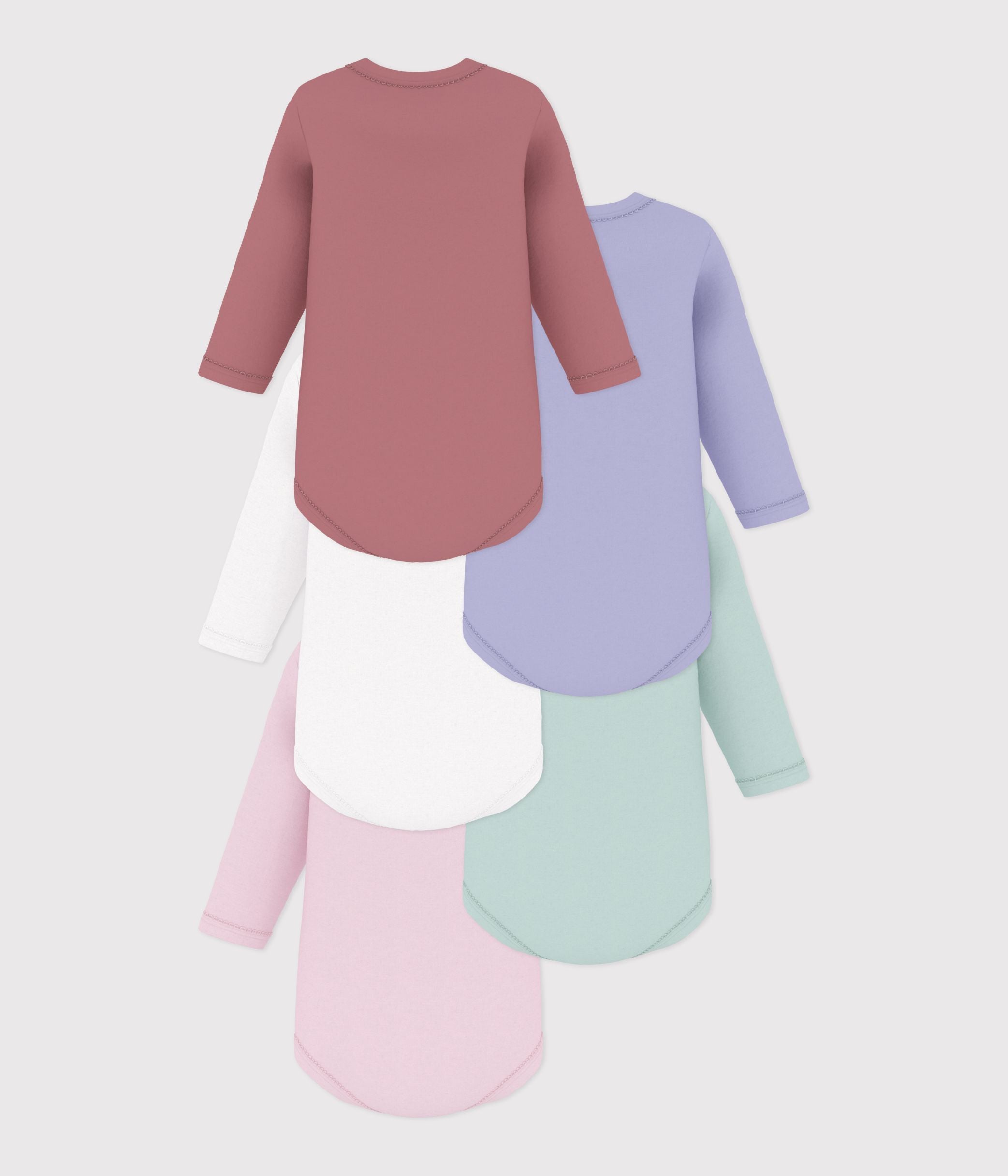 lot-de-bodies-manches-longues-en-coton-uni-bébé