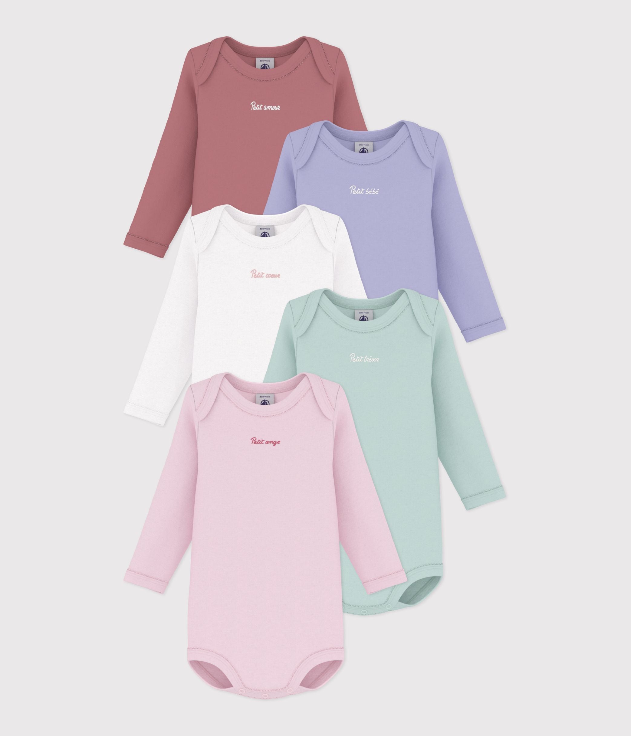 lot-de-bodies-manches-longues-en-coton-uni-bébé