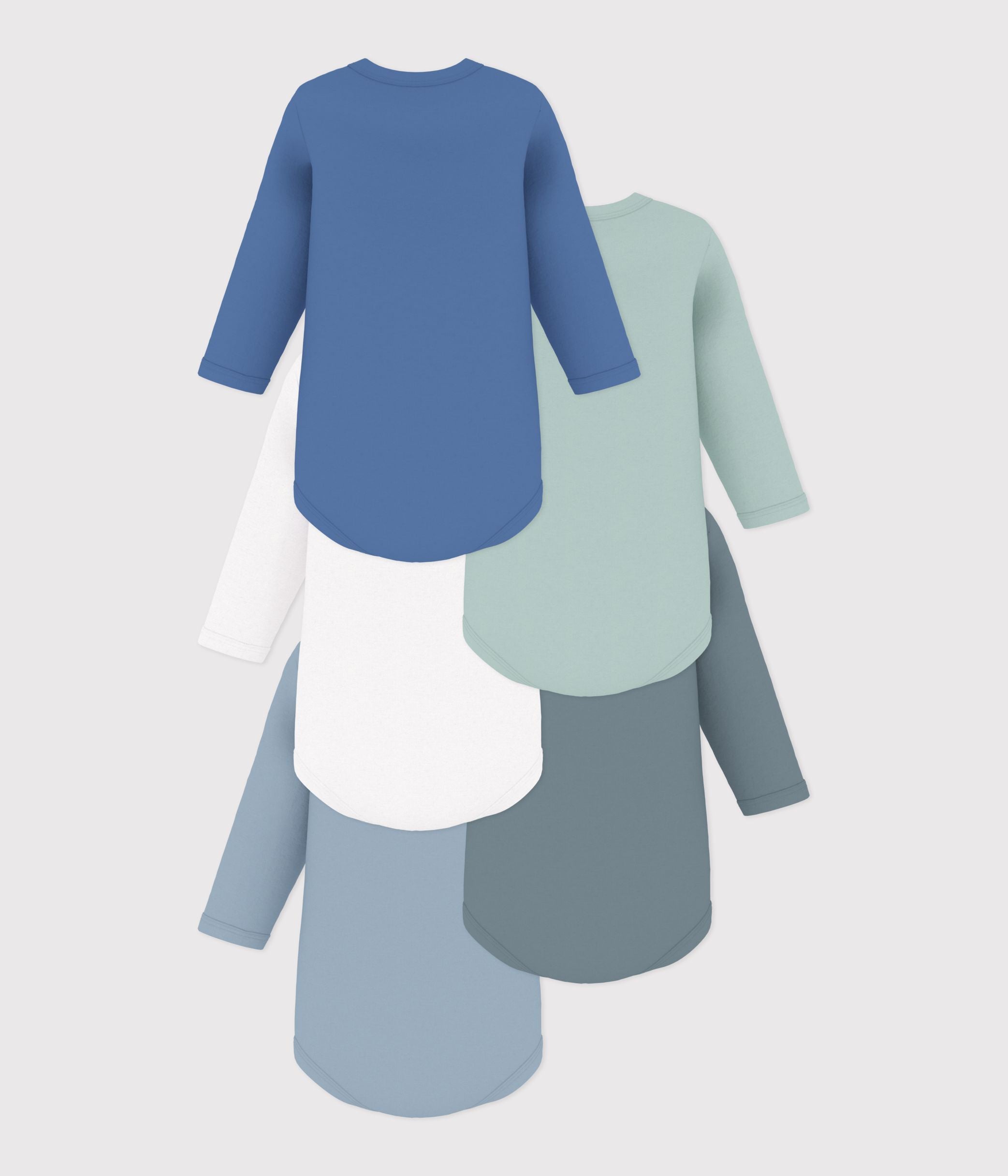 lot-de-bodies-manches-longues-en-coton-uni-bébé