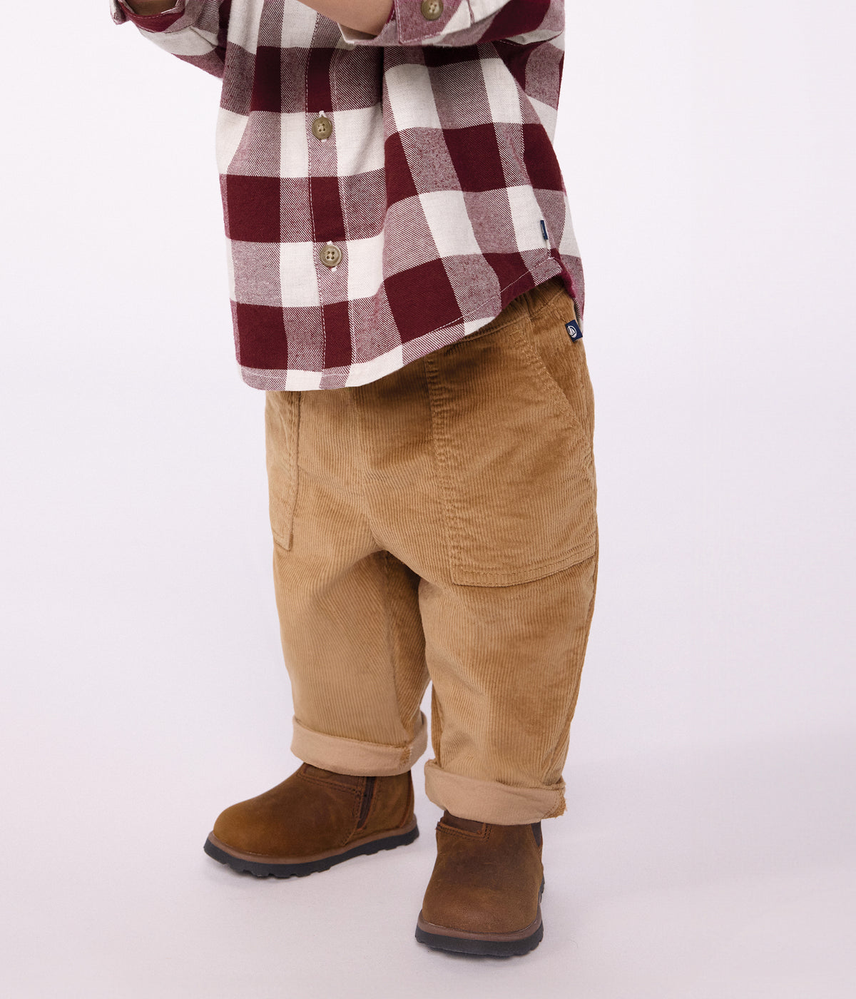pantalon-bébé-en-velours-uni