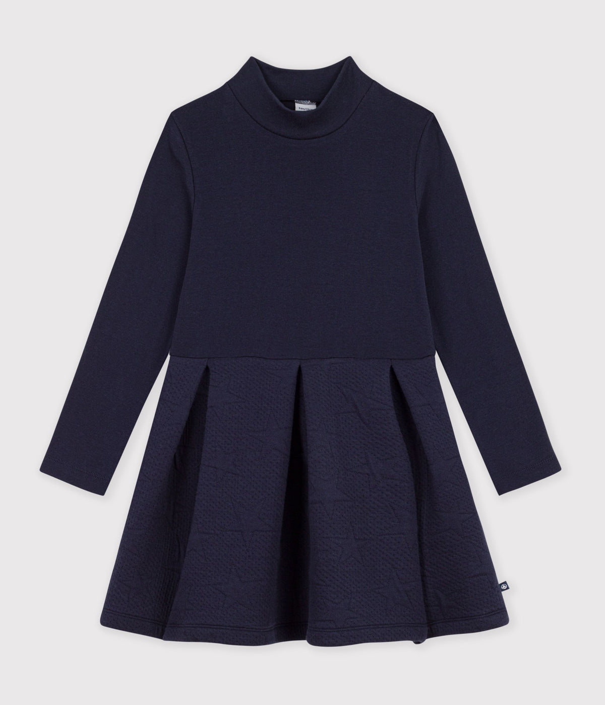 robe-enfant-en-coton-manches-longues-unie
