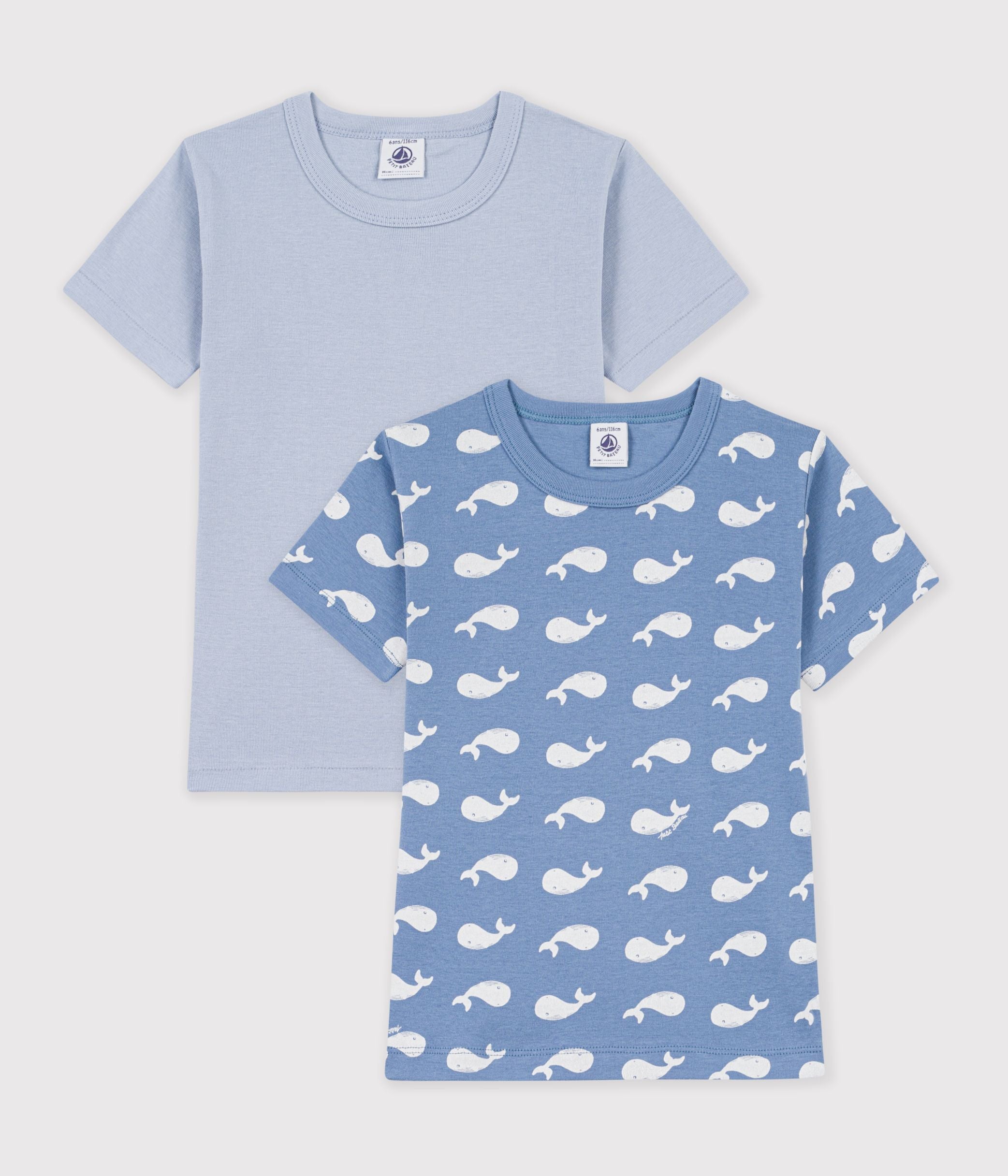 lot-de-tee-shirts-enfant-en-coton-manches-courtes-imprimé-baleines