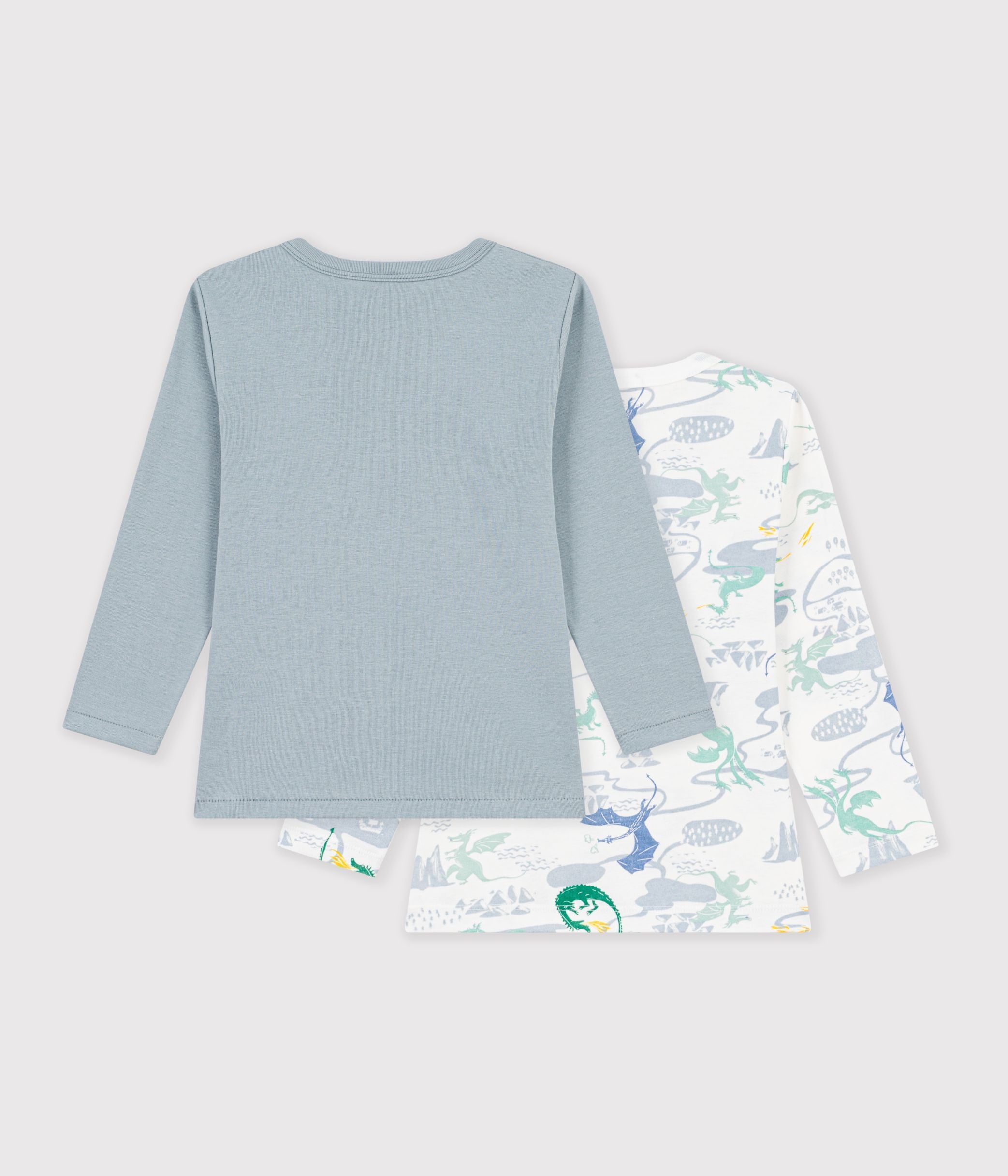 lot-de-tee-shirts-enfant-en-coton-manches-longues-imprimé-dragons