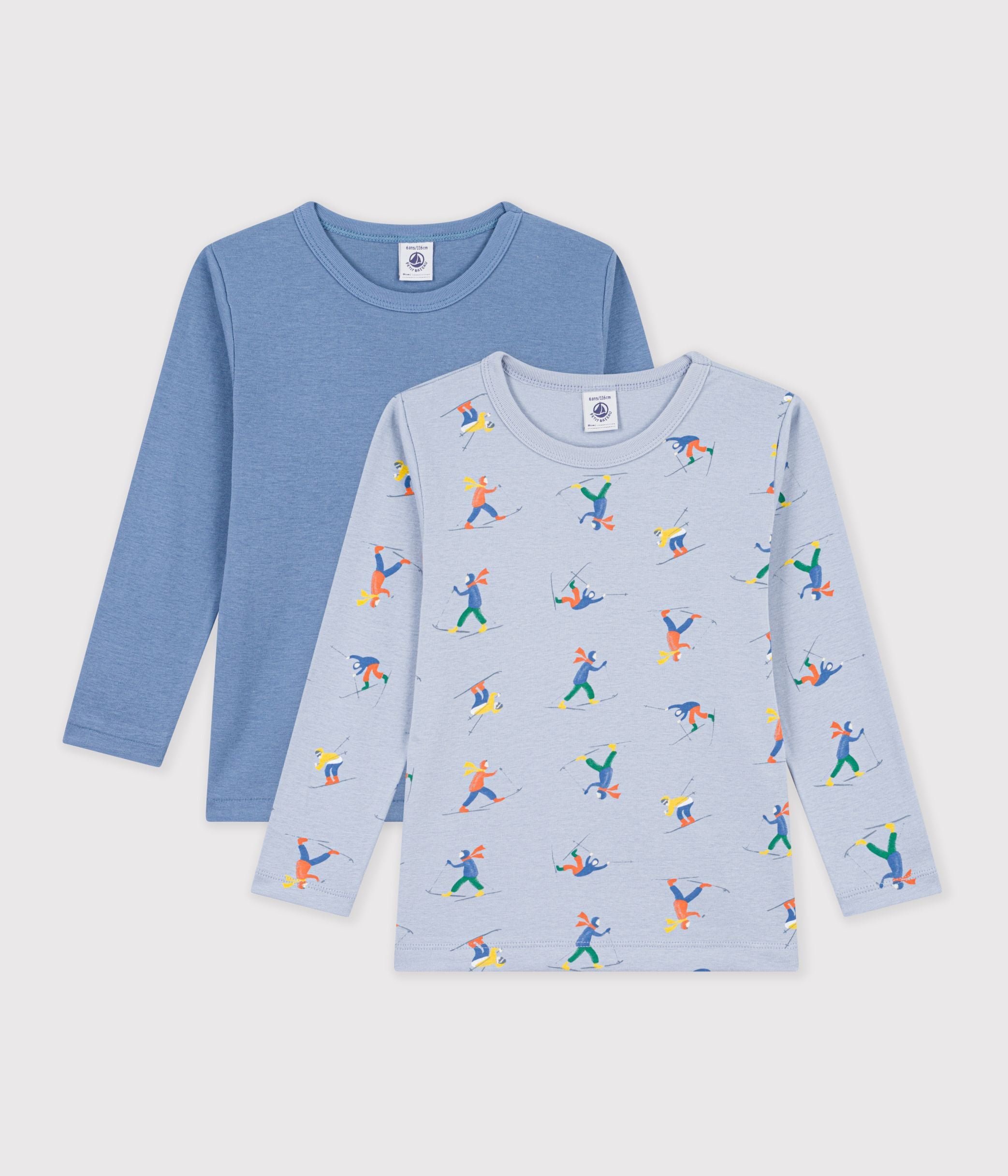 lot-de-tee-shirts-enfant-en-coton-manches-longues-imprimé