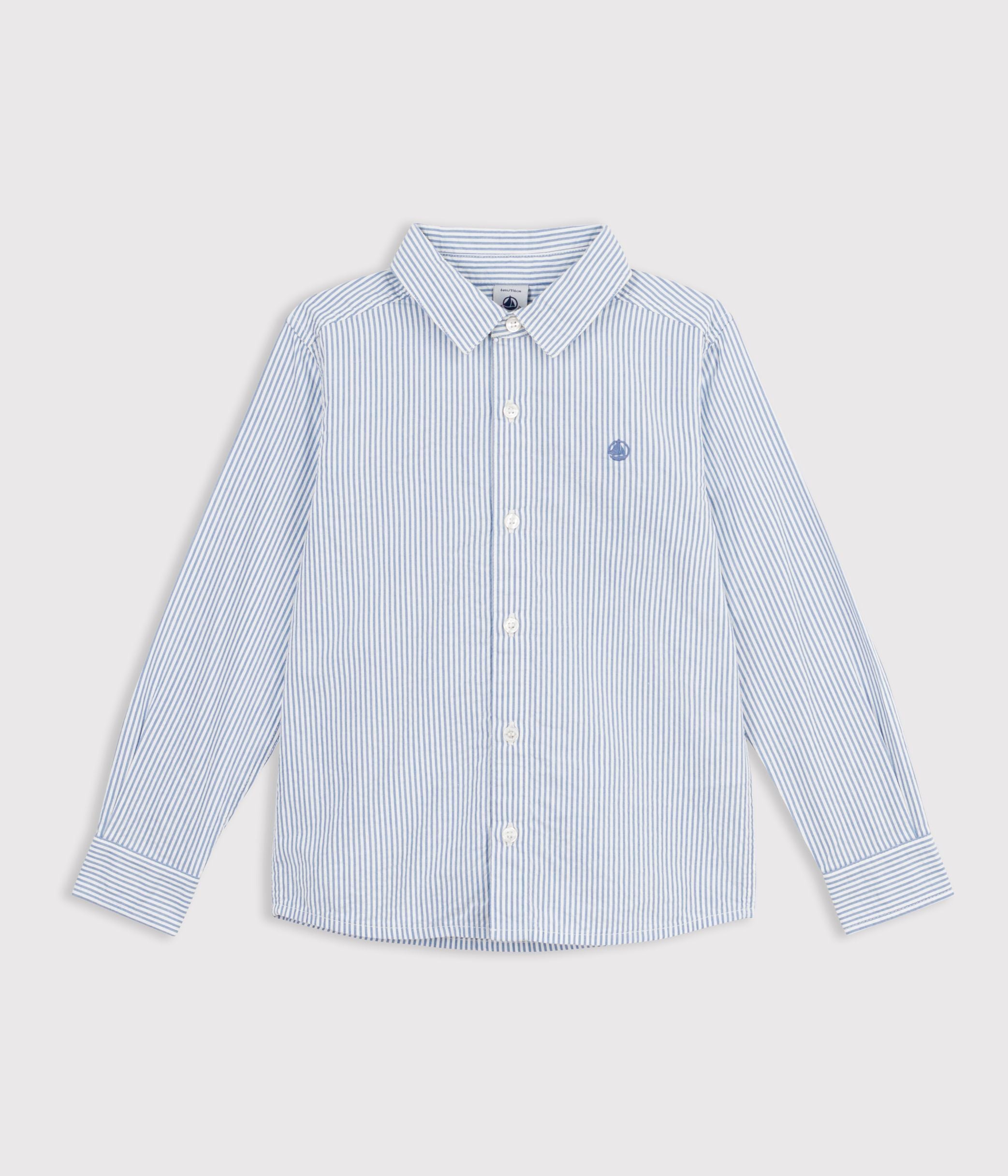 chemise-enfant-en-coton-à-rayures