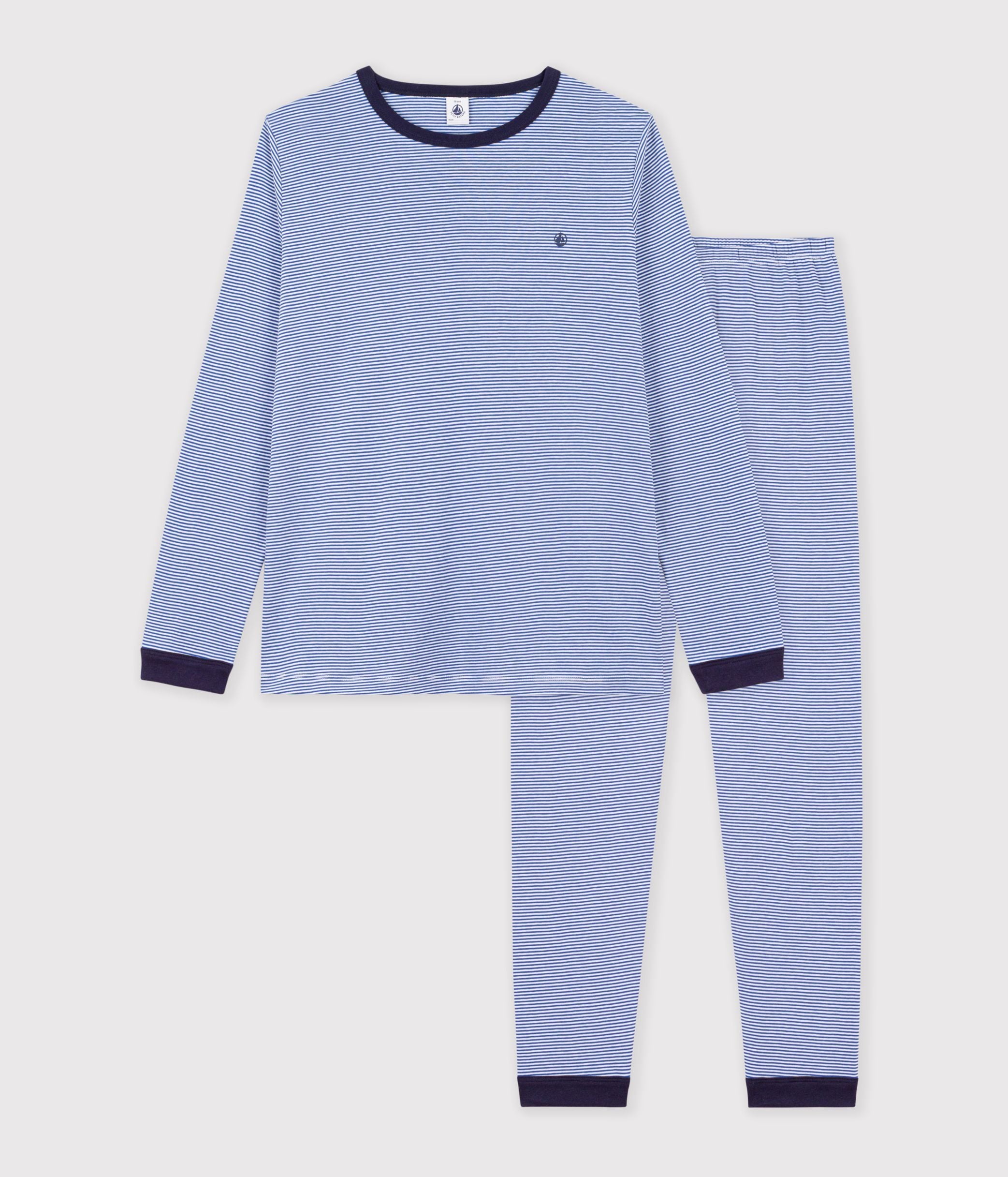 pyjama-enfant-en-coton-à-rayures