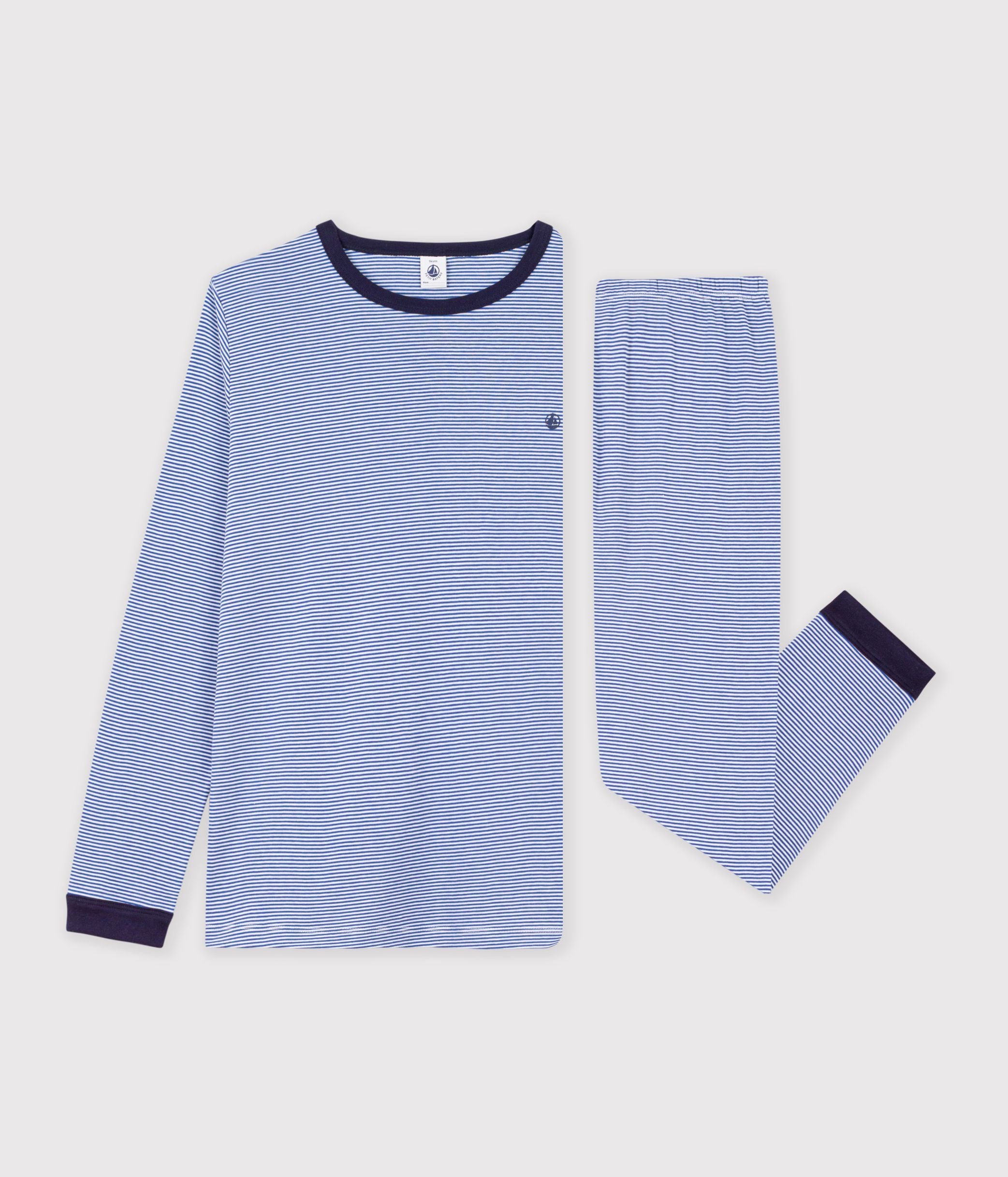 pyjama-enfant-en-coton-à-rayures