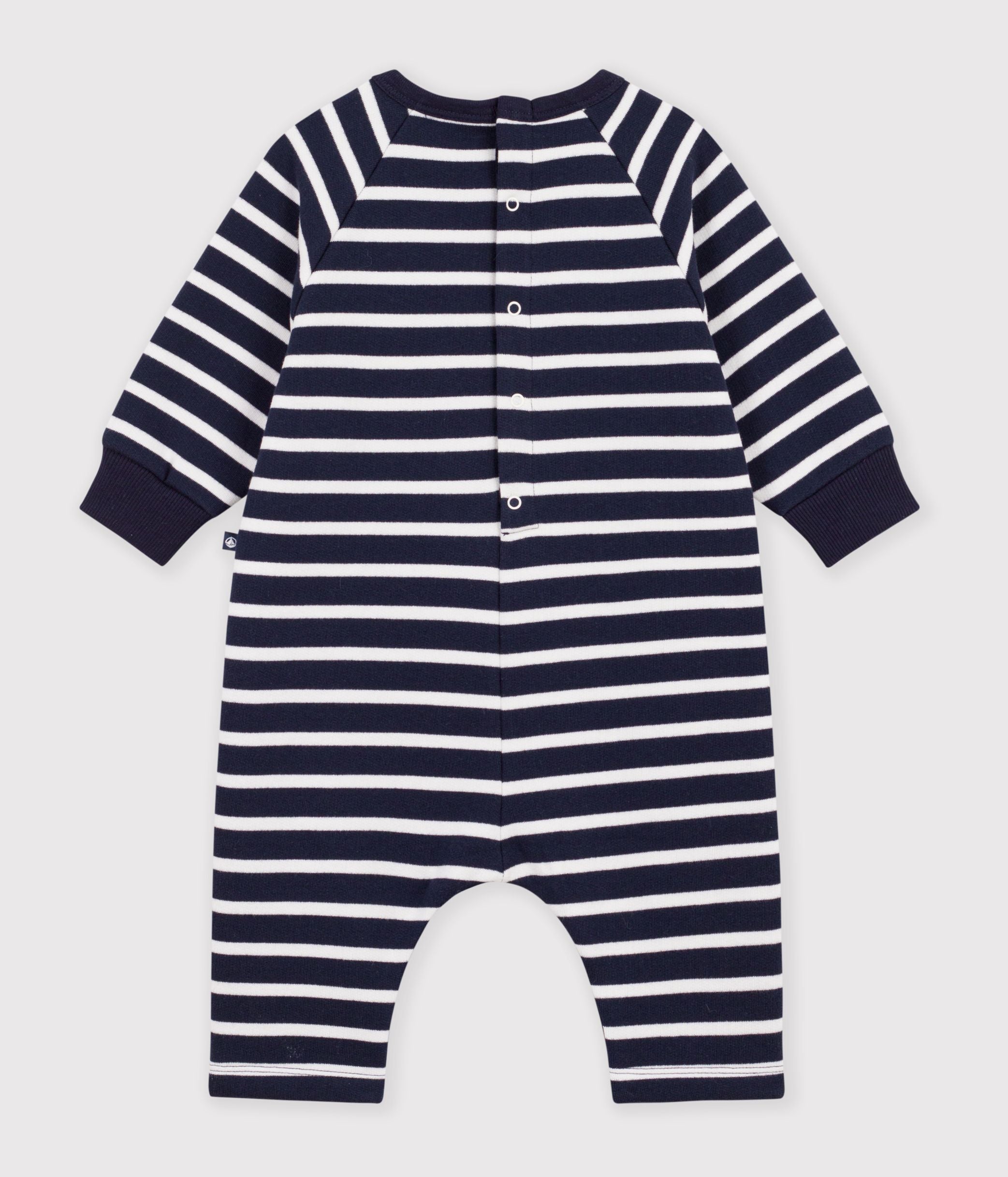 combinaison-longue-bébé-en-coton-rayé