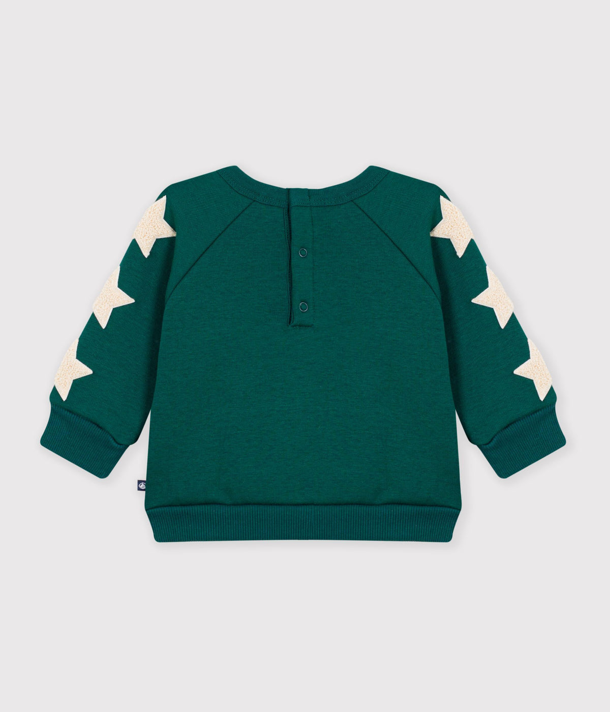 sweatshirt-bébé-en-coton-uni-et-ses-badges-étoiles