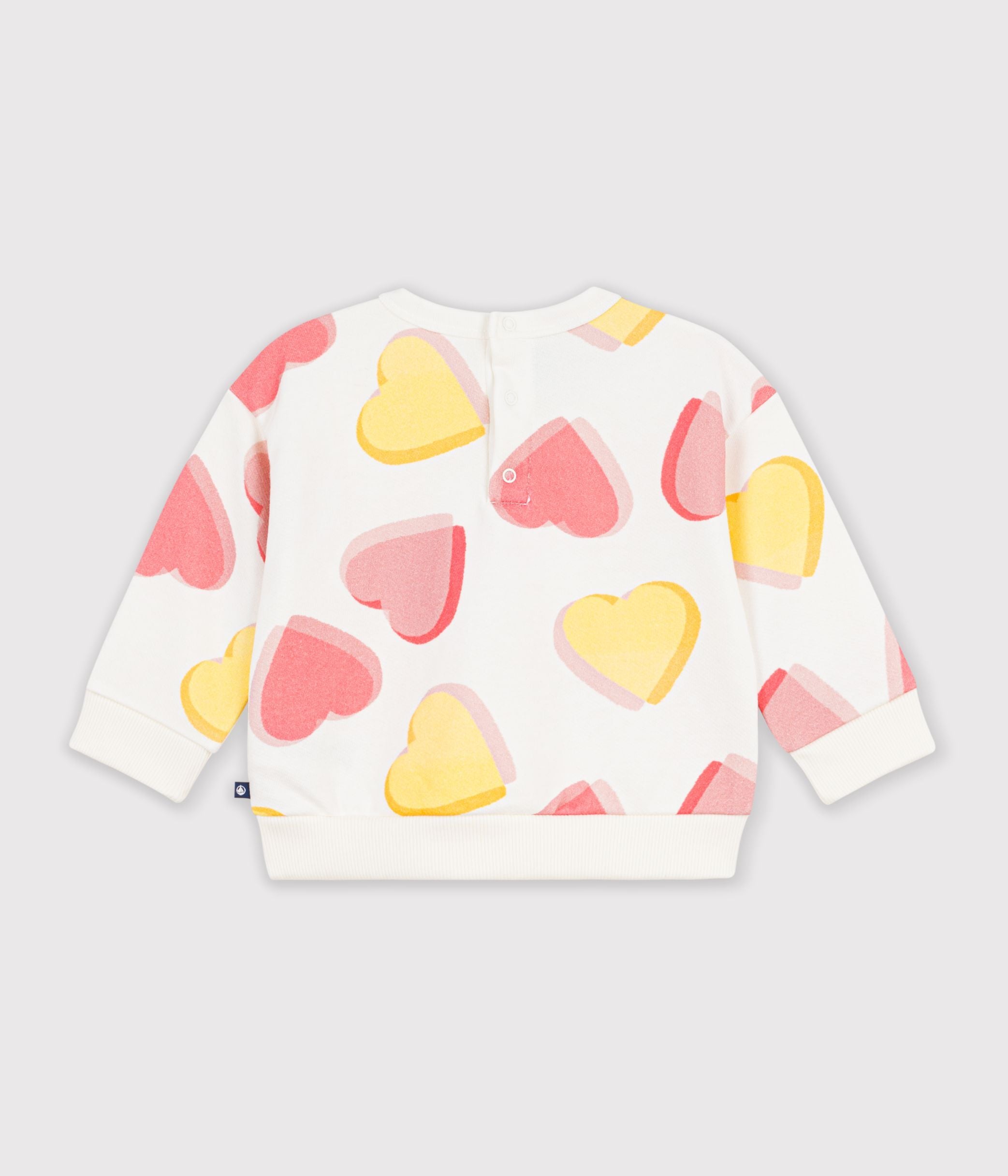 sweatshirt-bébé-en-coton-imprimé-coeurs