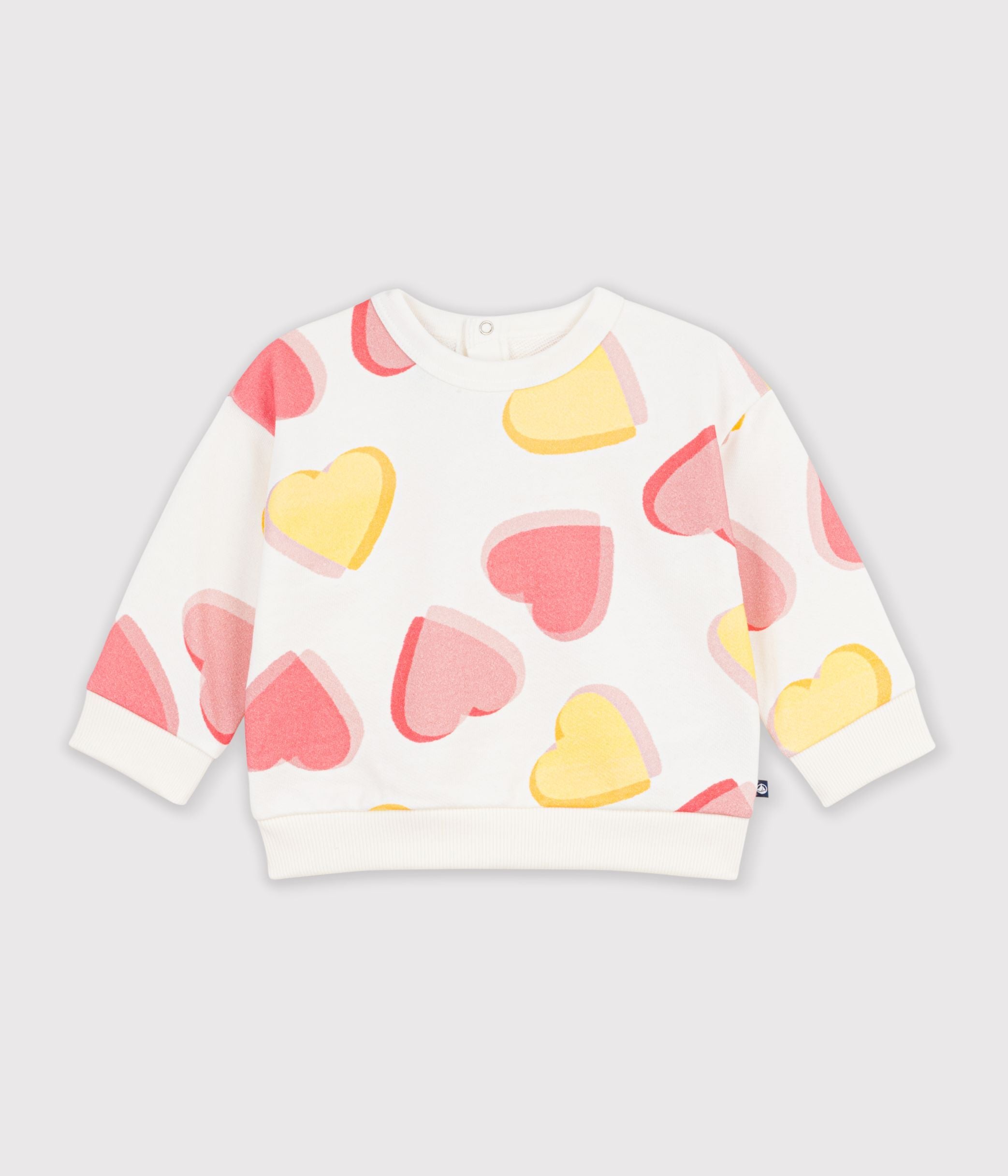 sweatshirt-bébé-en-coton-imprimé-coeurs
