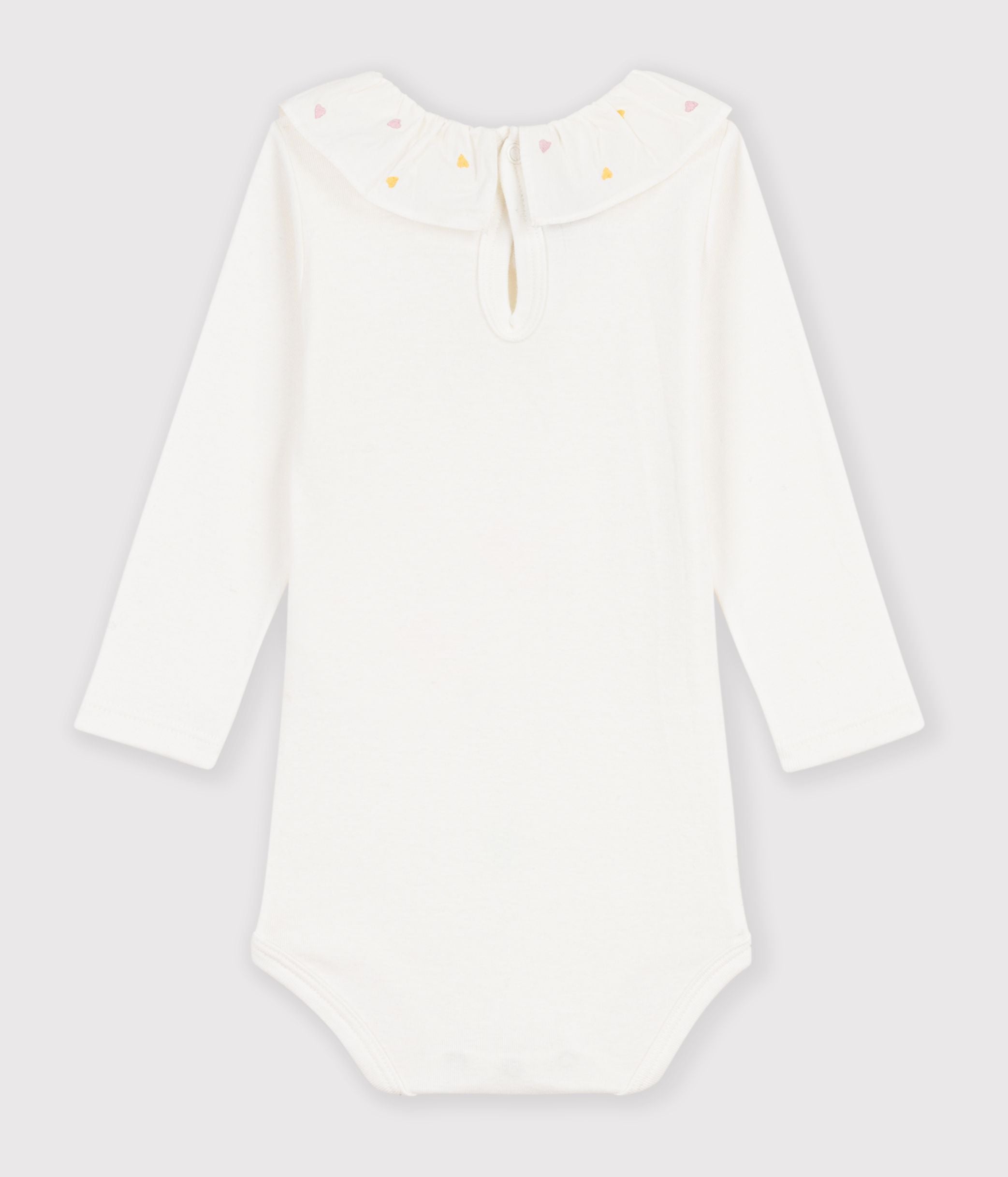 body-bébé-en-coton-uni-à-col-brodé