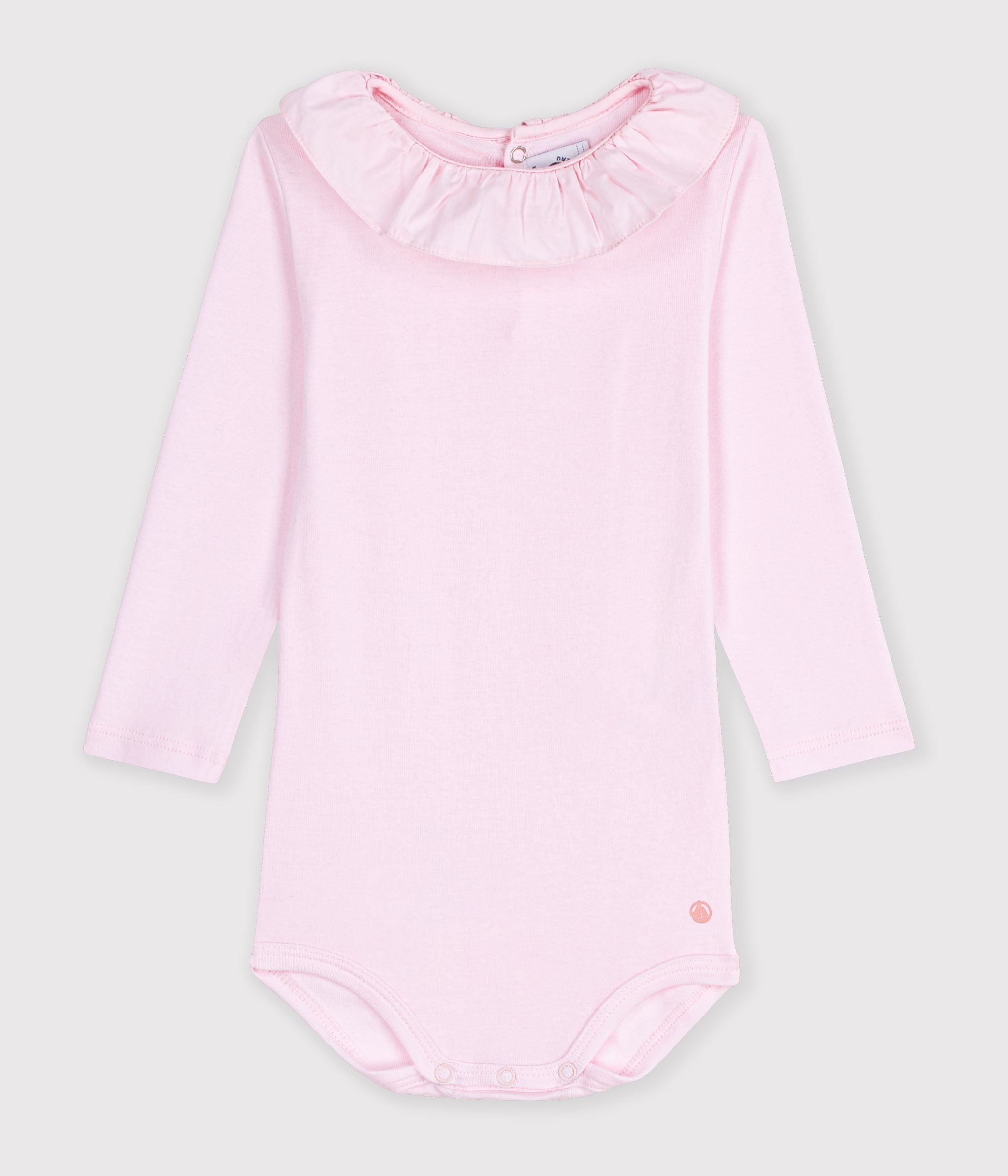 body-bébé-en-coton-uni-à-col