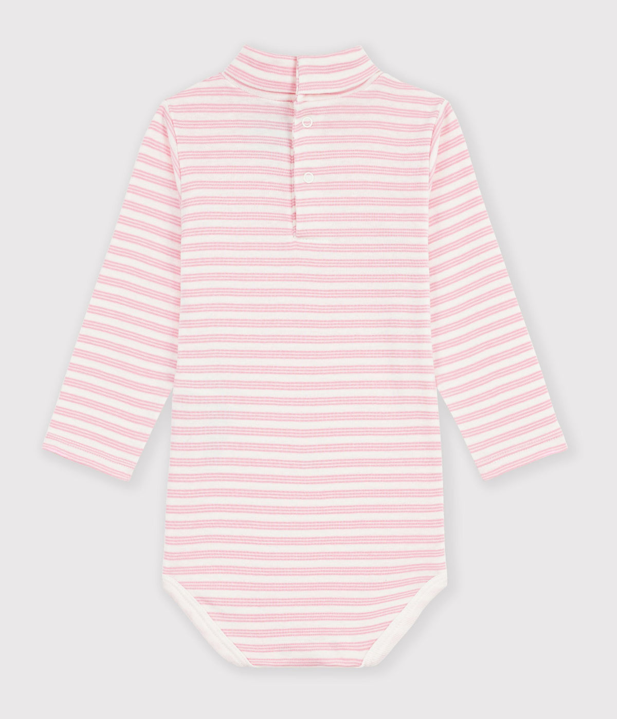 body-bébé-col-roulé-en-coton-à-rayures