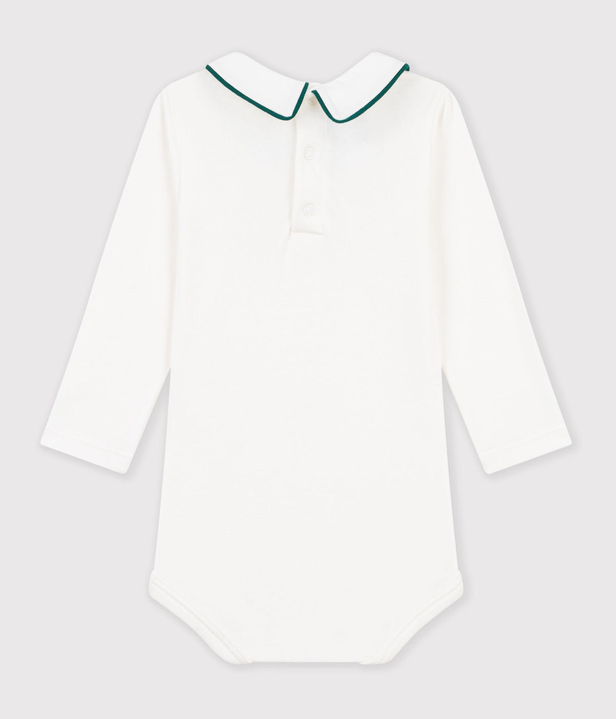 body-bébé-en-coton-uni-à-col-brodé