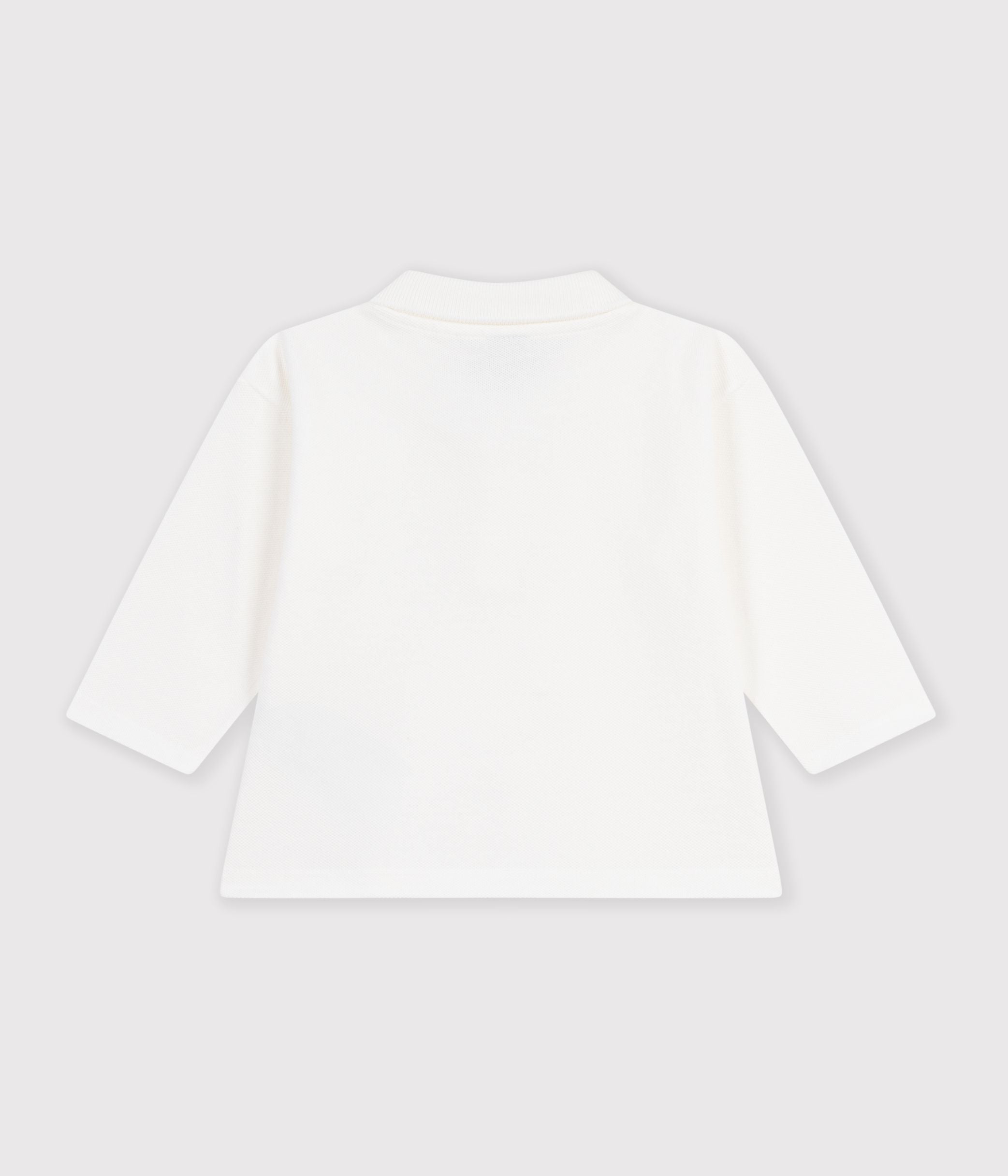 polo-bébé-en-coton-à-manches-longues-uni