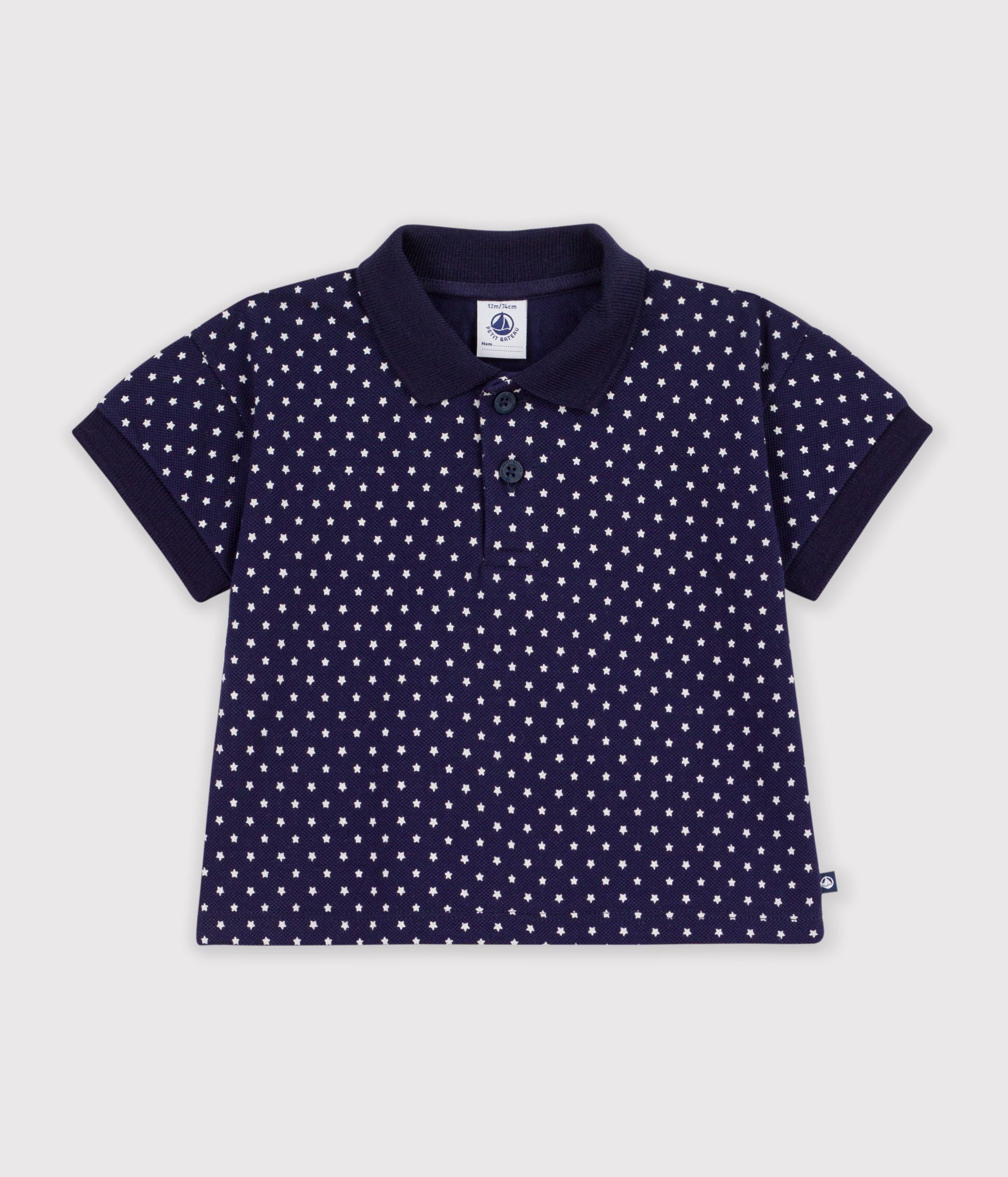 polo-bébé-en-coton-à-manches-courtes-imprimé-bateaux
