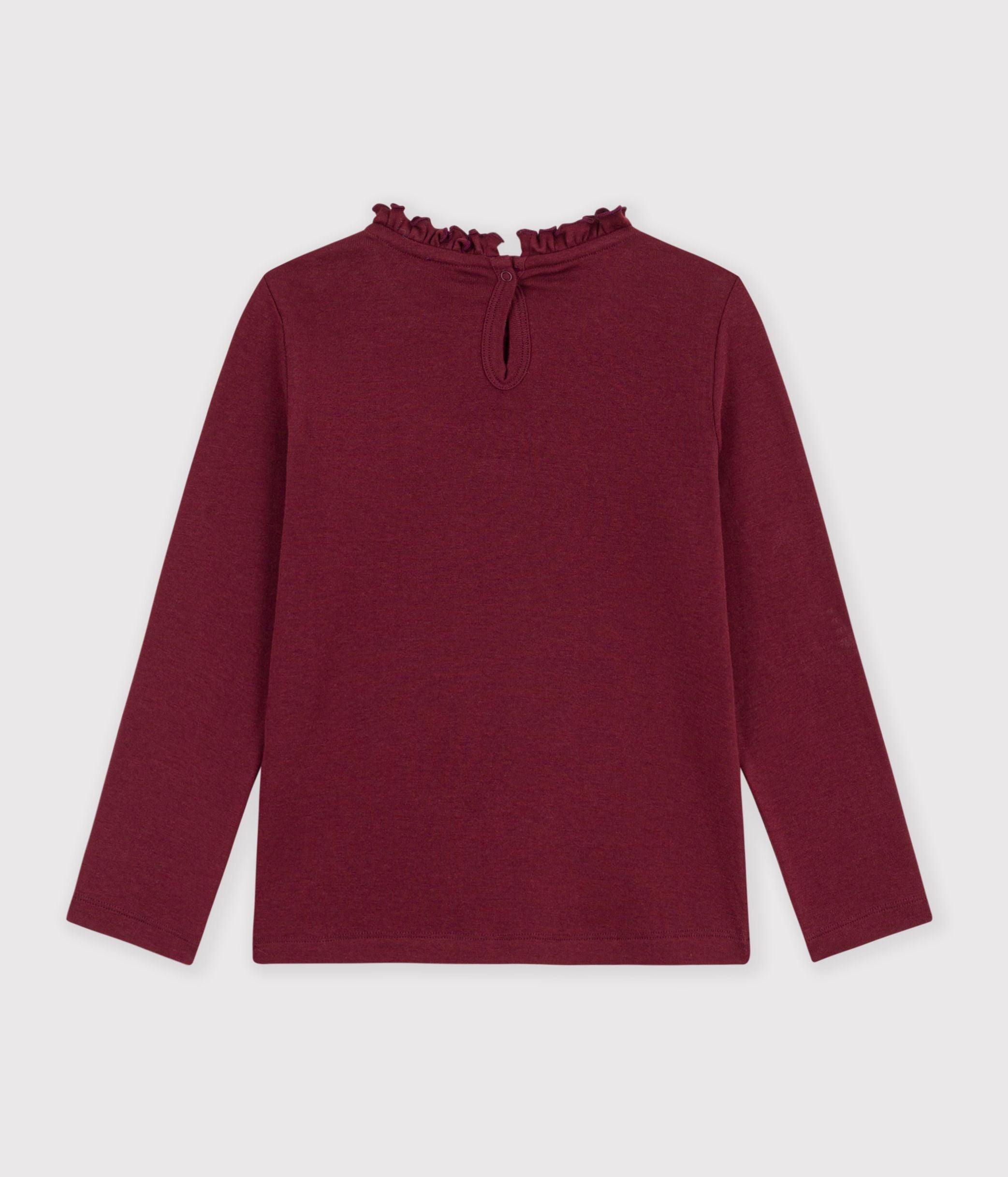tee-shirt-à-col-enfant-manches-longues-uni