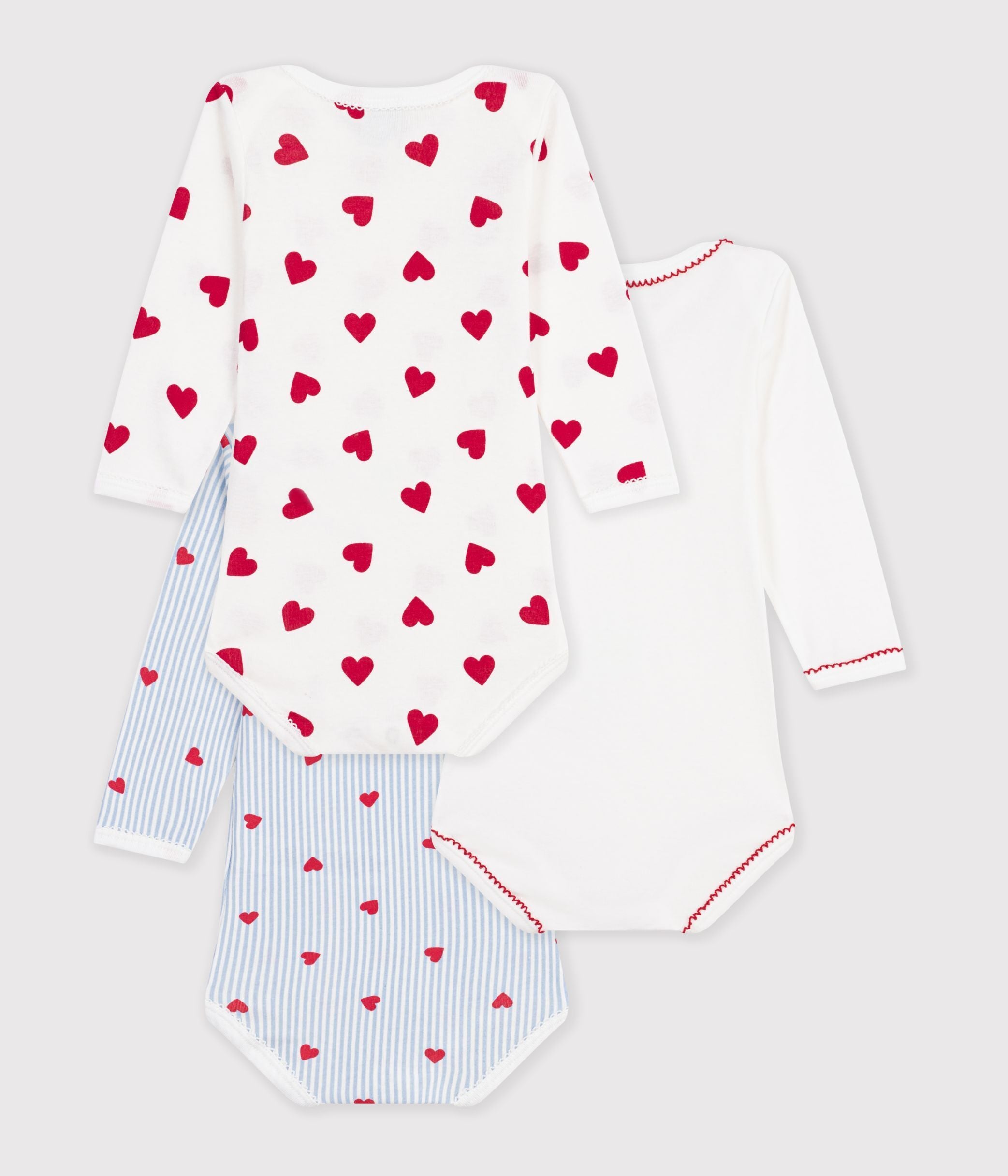lot-de-bodies-manches-longues-en-coton-imprimé-cœurs-bébé