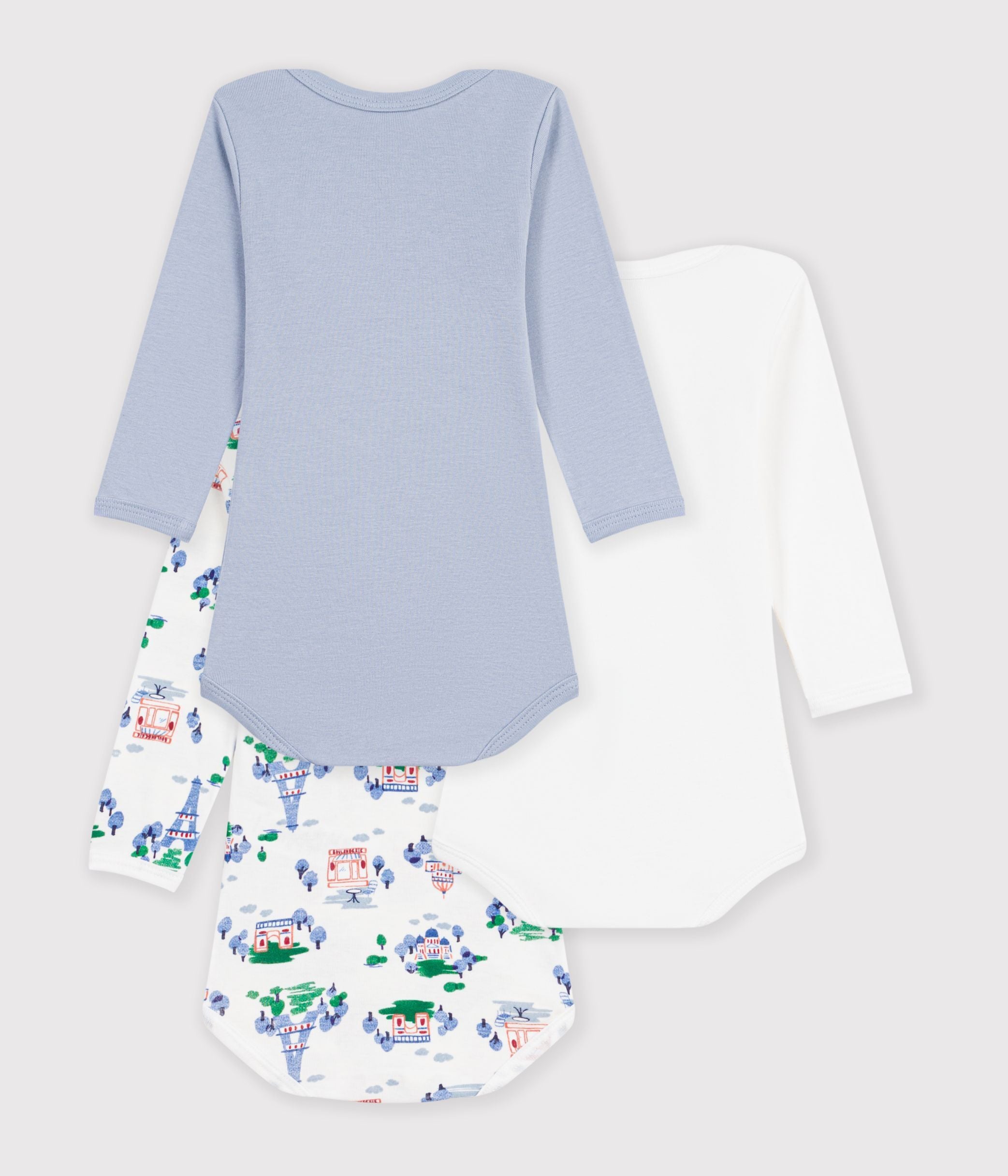 lot-de-bodies-manches-longues-en-coton-imprimé-paris-bébé