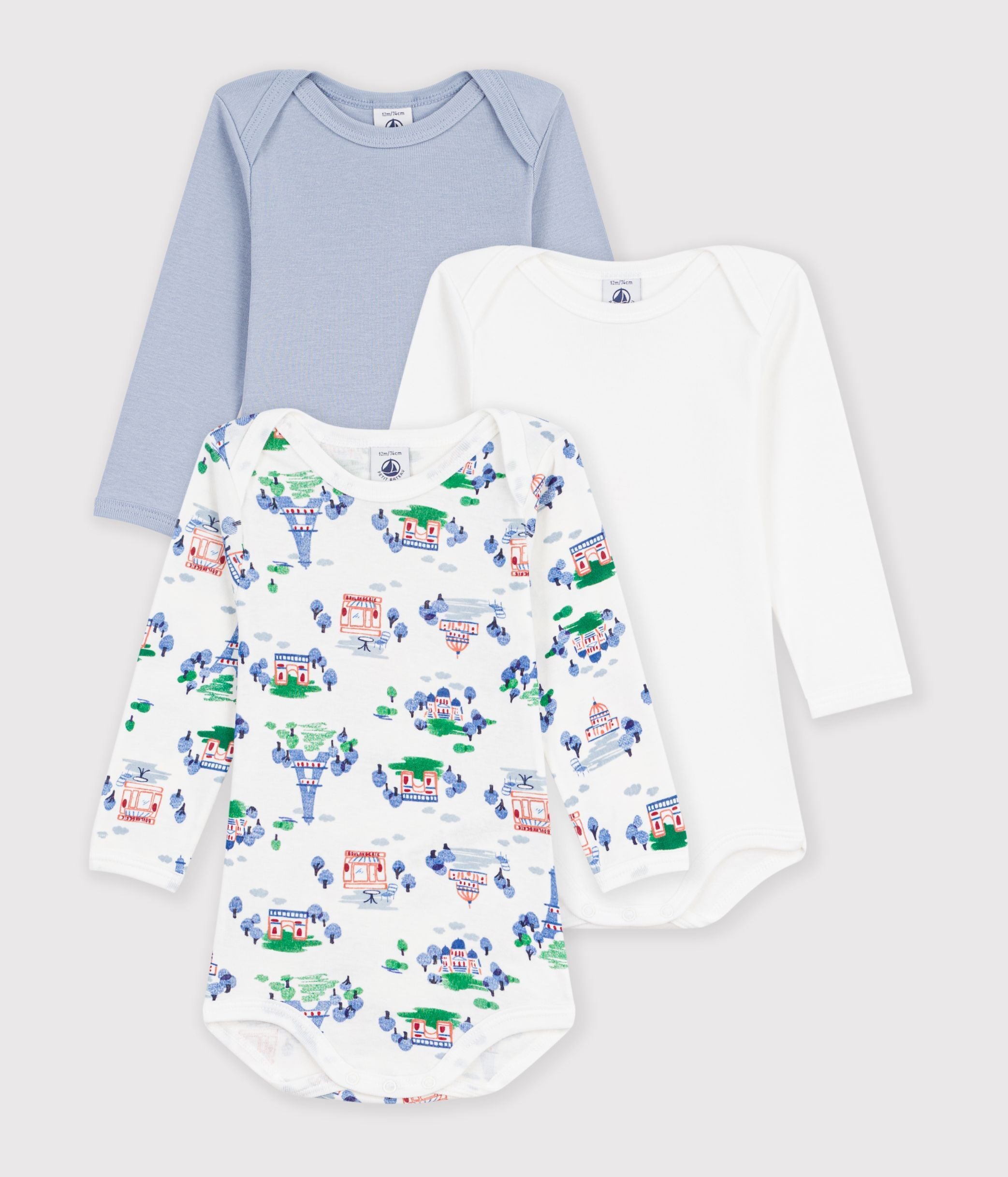 lot-de-bodies-manches-longues-en-coton-imprimé-paris-bébé