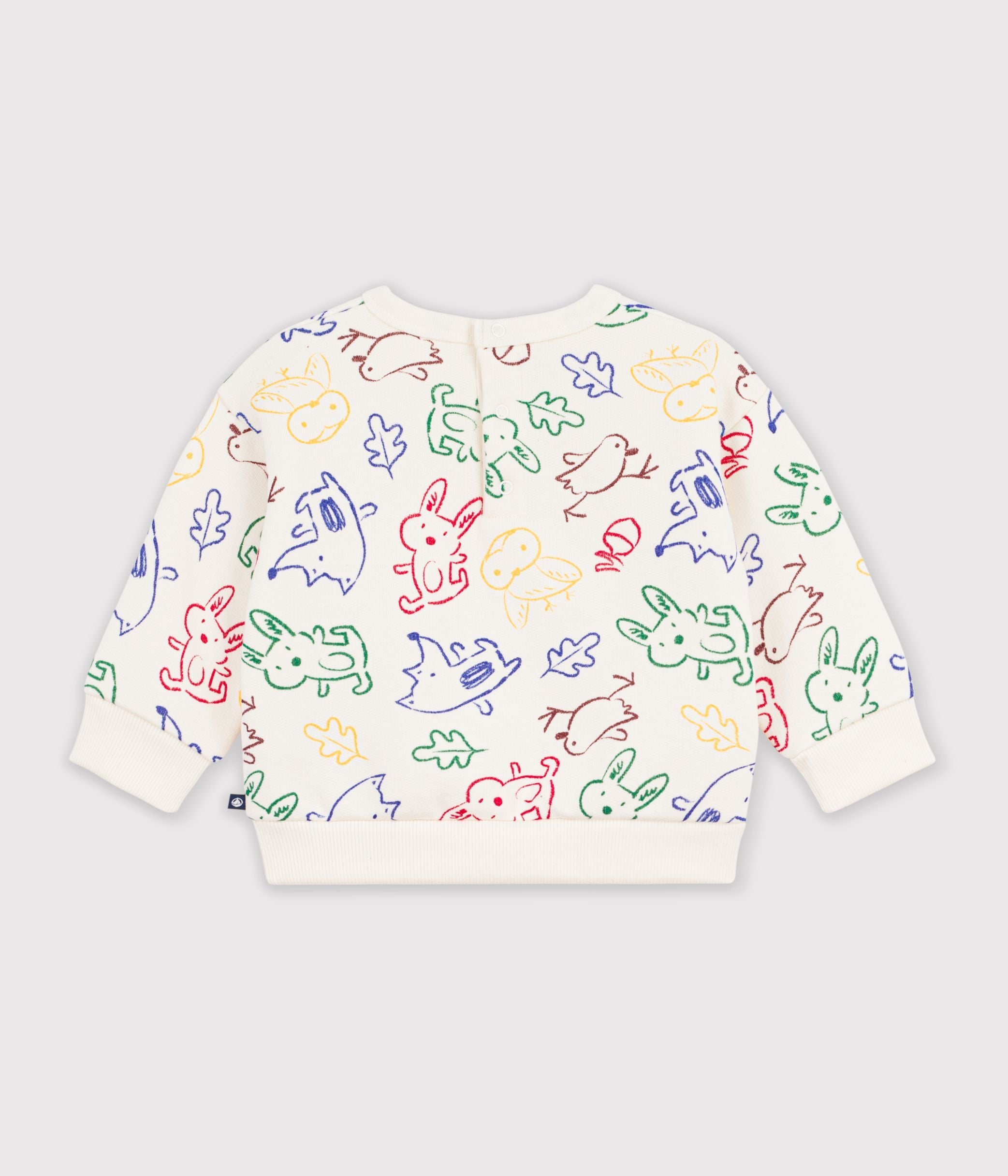 sweatshirt-bébé-en-coton-imprimé-animalier