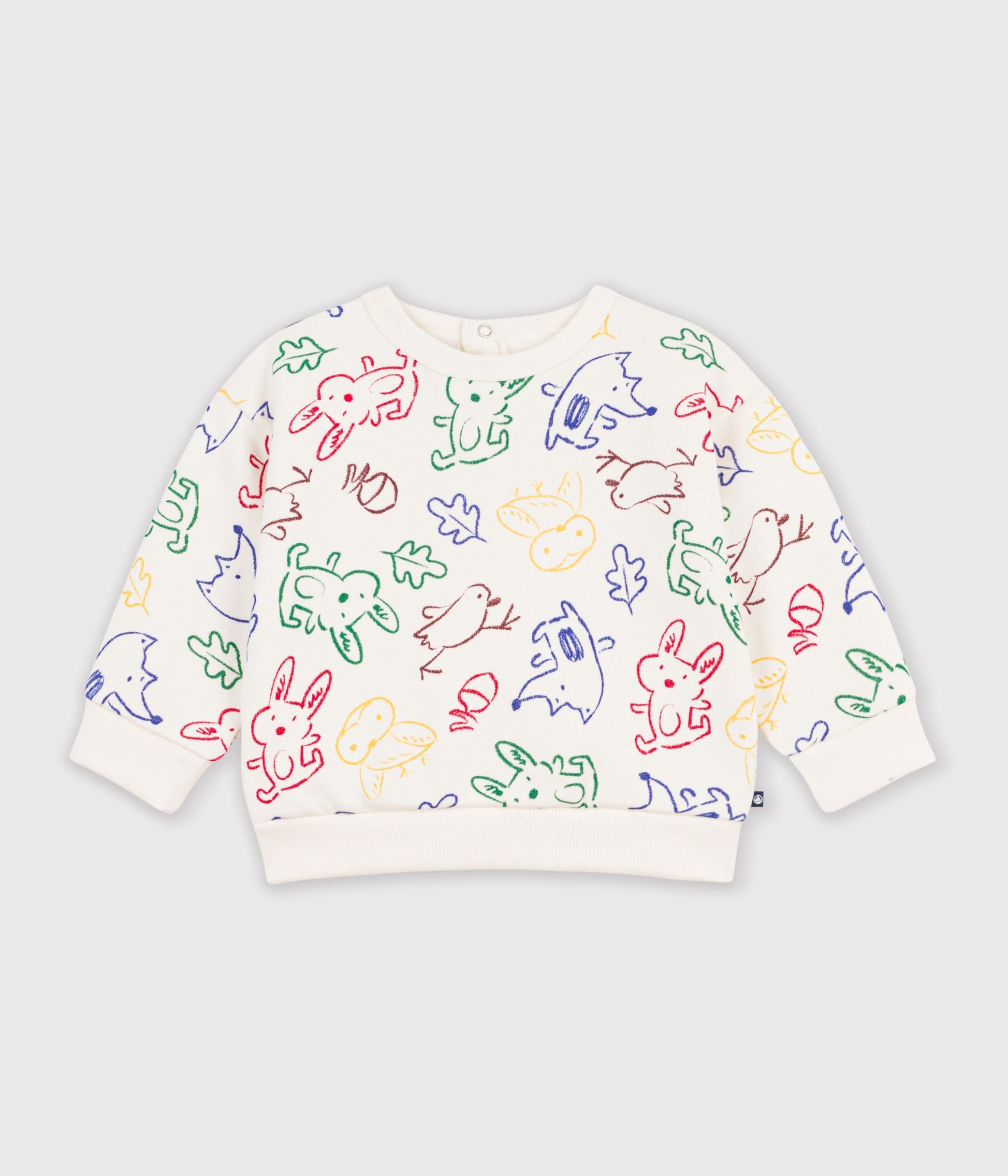 sweatshirt-bébé-en-coton-imprimé-animalier