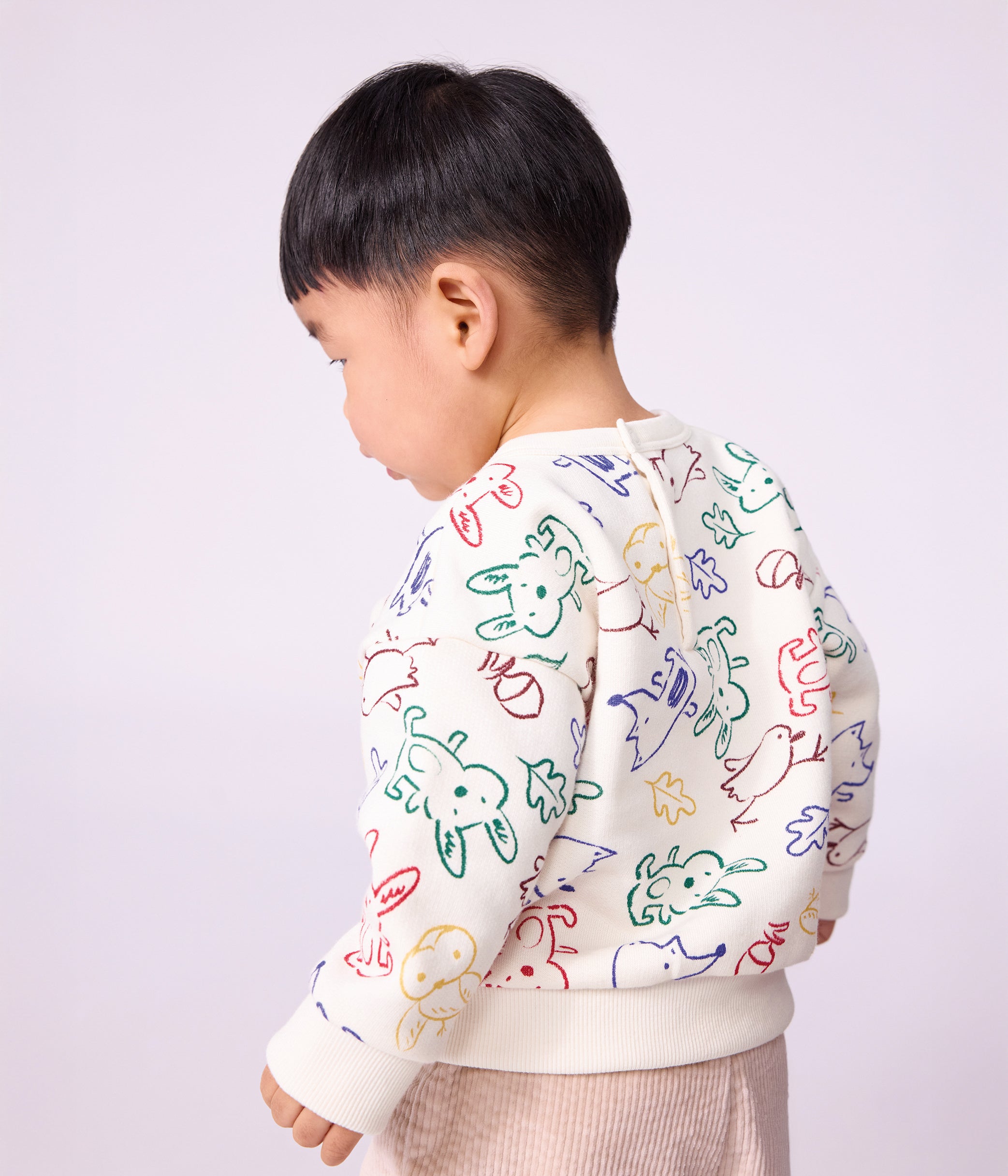 sweatshirt-bébé-en-coton-imprimé-animalier