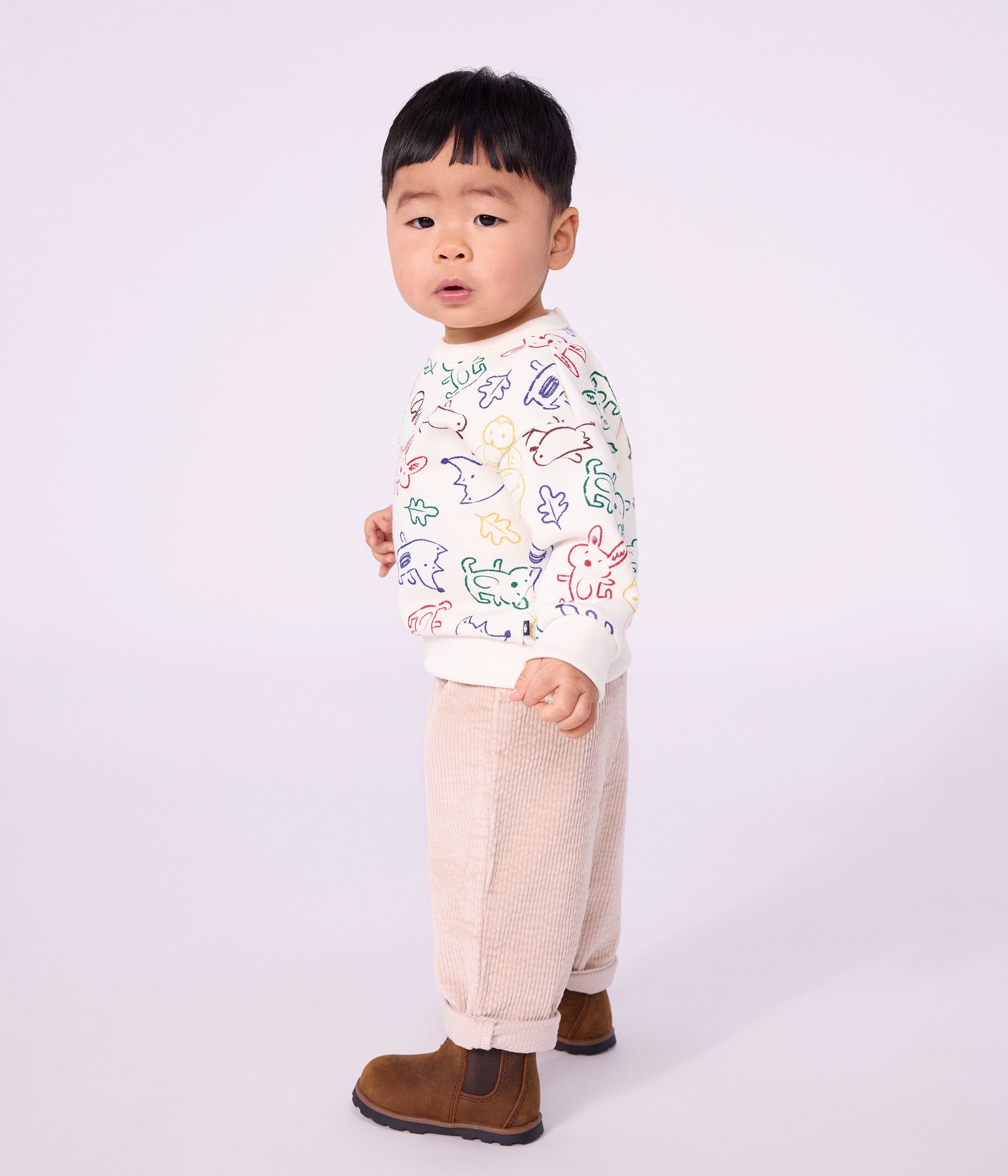 sweatshirt-bébé-en-coton-imprimé-animalier