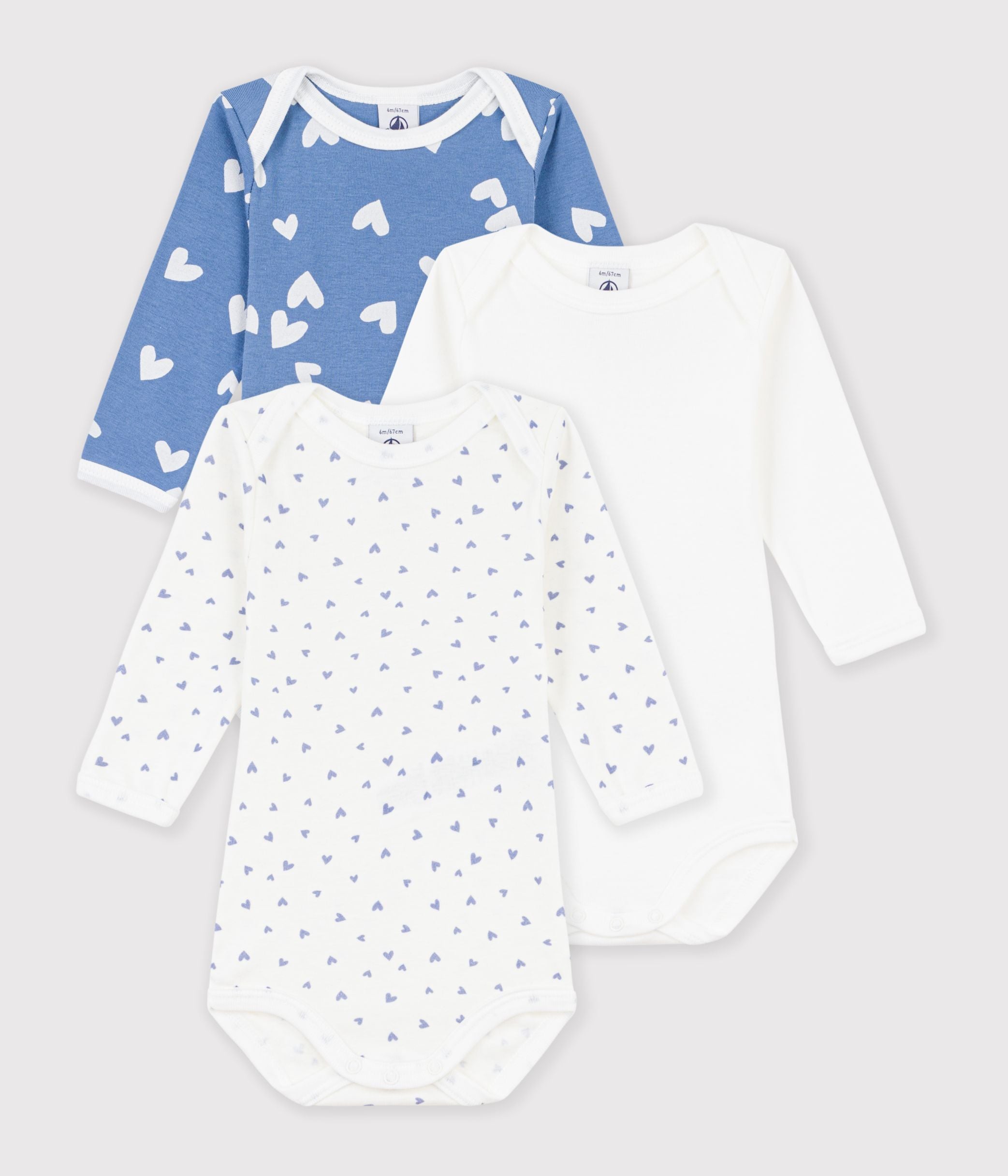 lot-de-bodies-manches-longues-en-coton-imprimé-cœurs-bébé