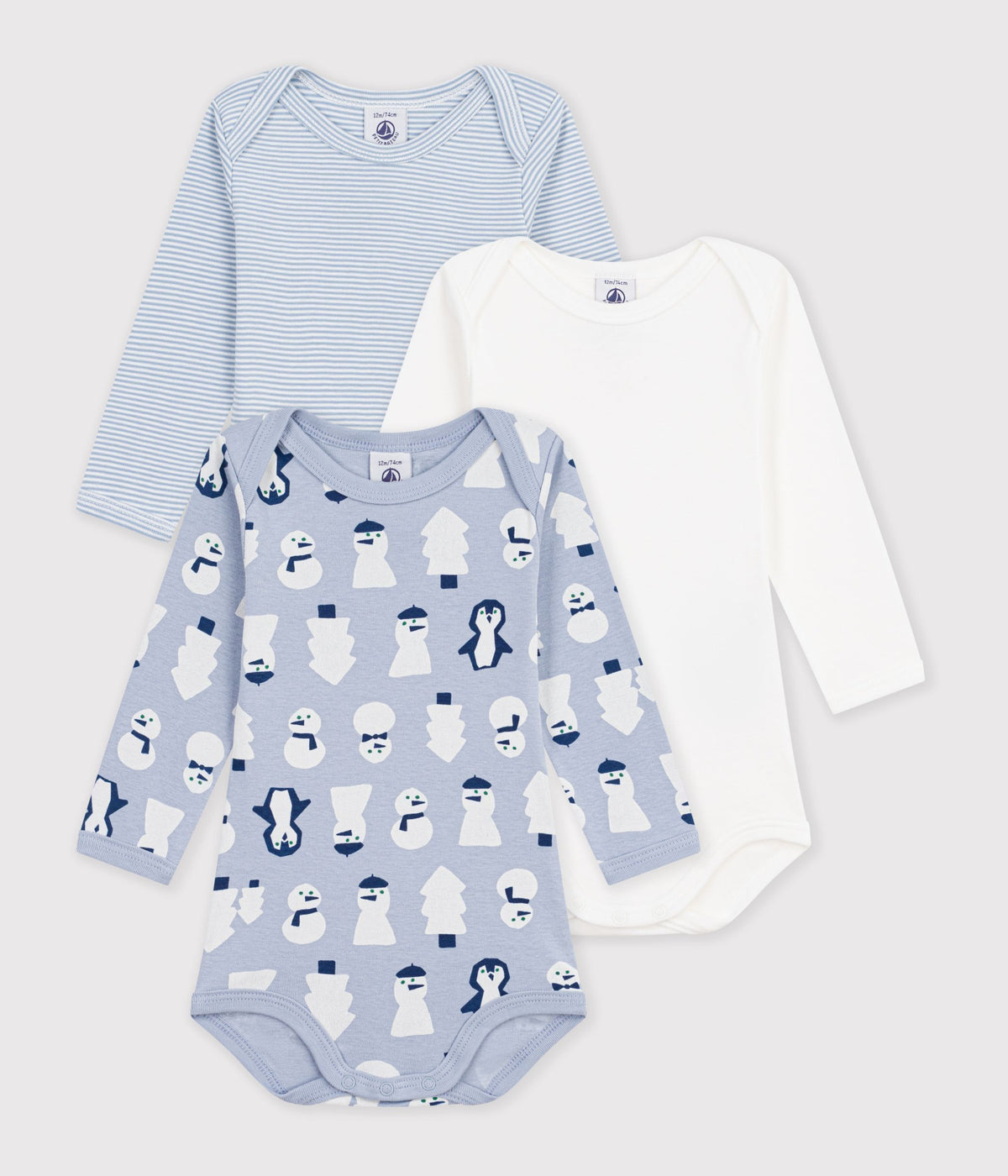lot-de-bodies-manches-longues-en-coton-imprimé-bonhommes-de-neige-bébé