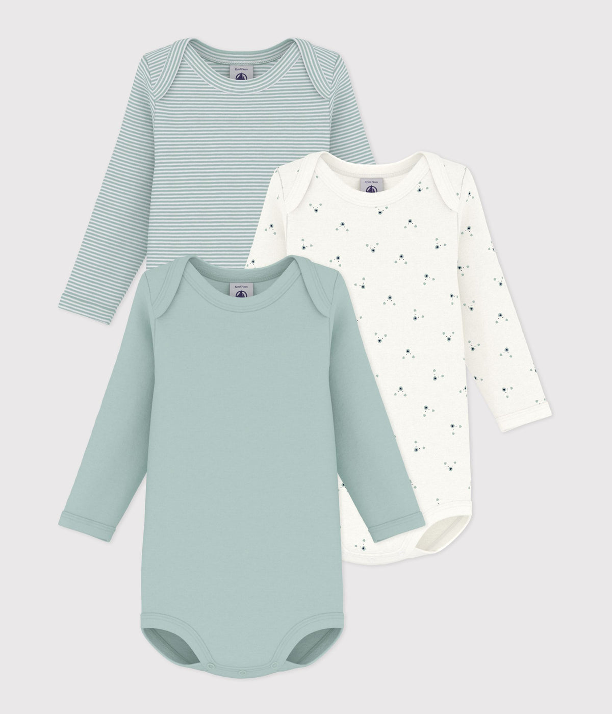 lot-de-bodies-manches-longues-en-coton-imprimé-ours-bébé