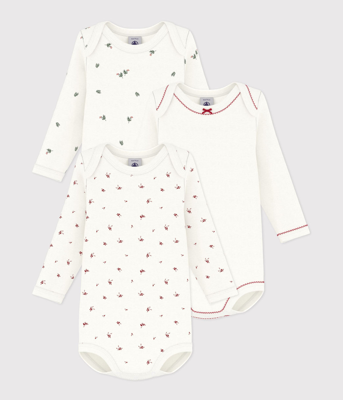 lot-de-bodies-manches-longues-en-coton-imprimé-bébé