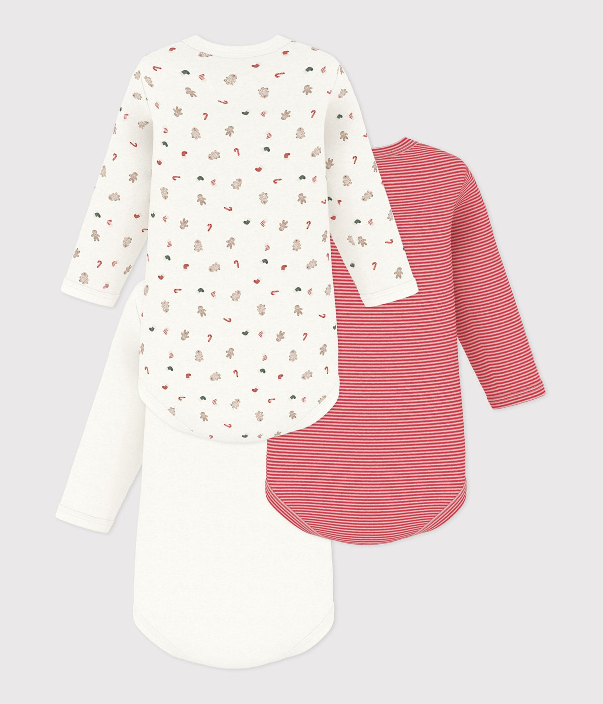lot-de-bodies-manches-longues-en-coton-imprimé-noël-bébé