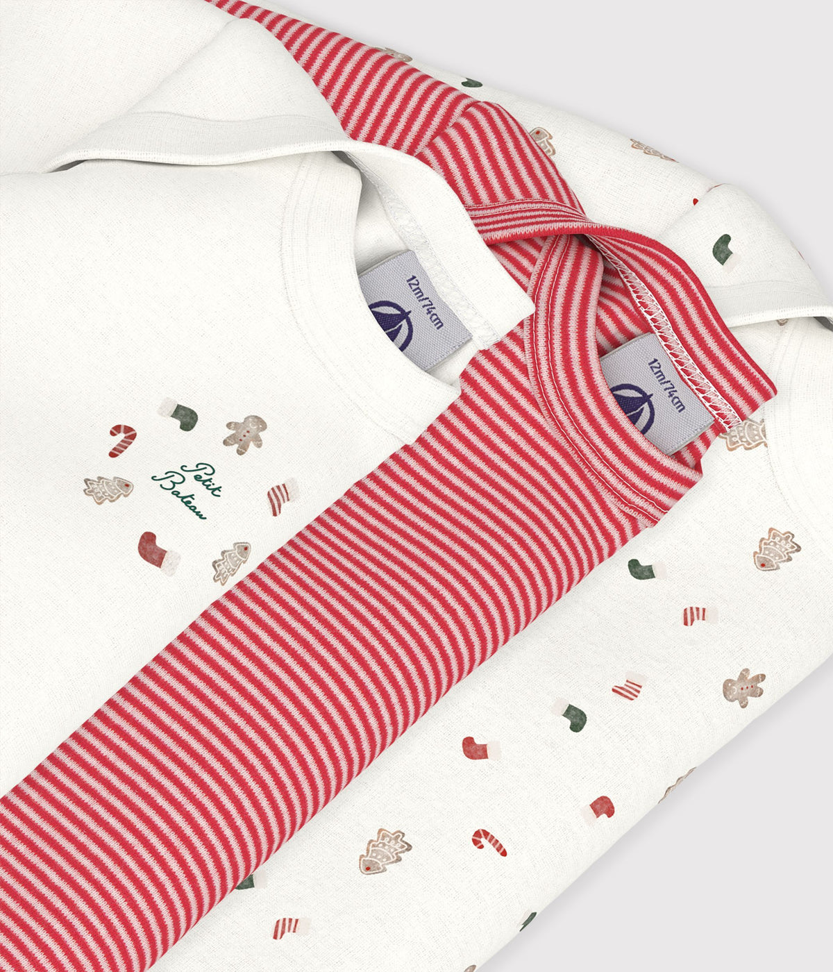 lot-de-bodies-manches-longues-en-coton-imprimé-noël-bébé