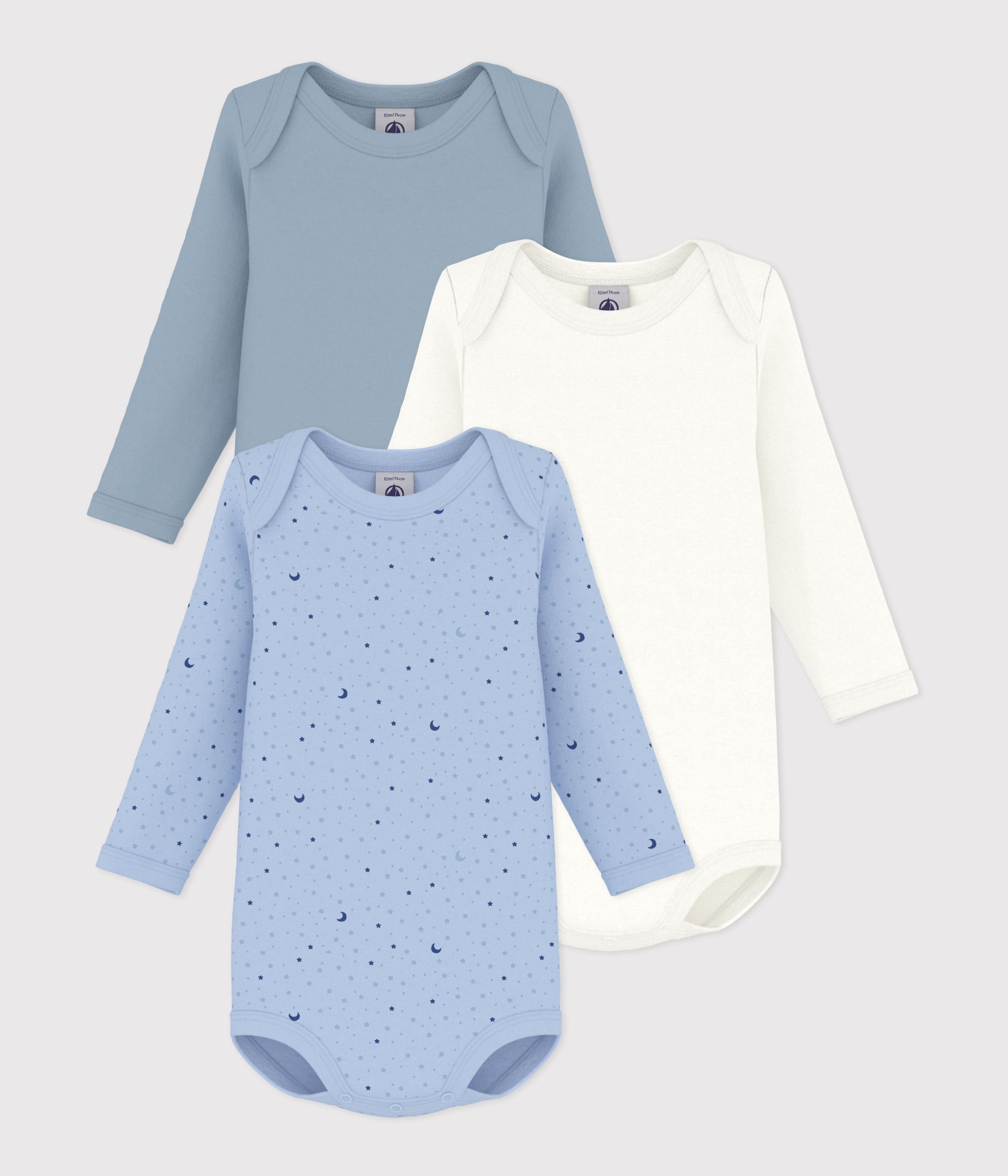 lot-de-bodies-manches-longues-en-coton-imprimé-lune-bébé