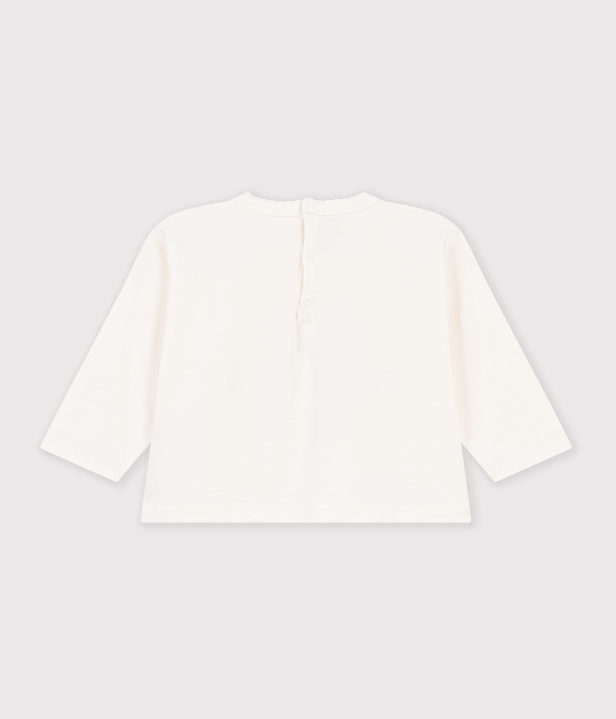 tee-shirt-bébé-en-coton-manches-longues-uni-à-motif