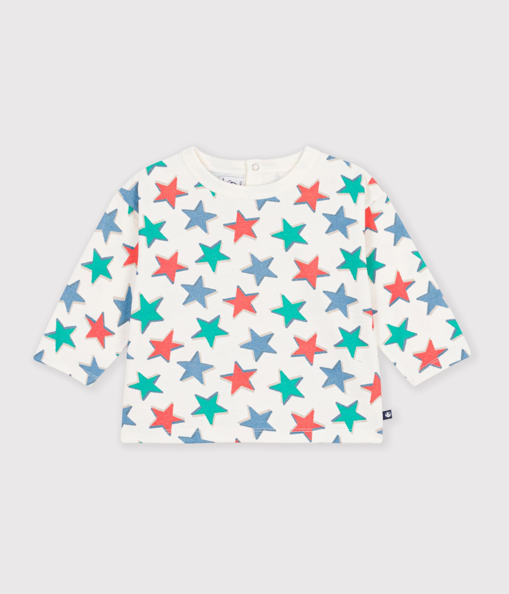 tee-shirt-bébé-en-coton-manches-longues-imprimé-étoiles