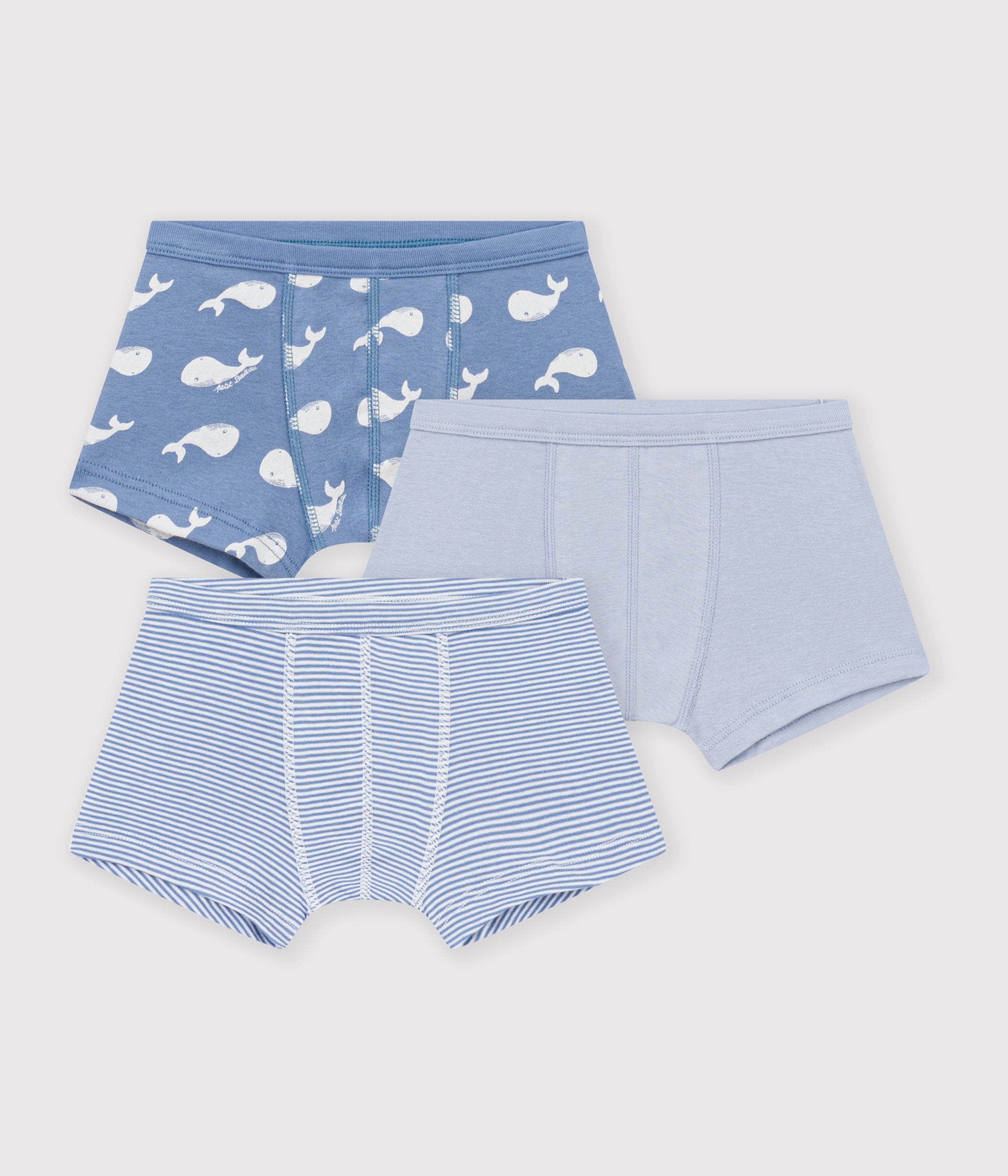 lot-de-boxers-ceinture-colletée-enfant-en-coton-imprimé-baleines