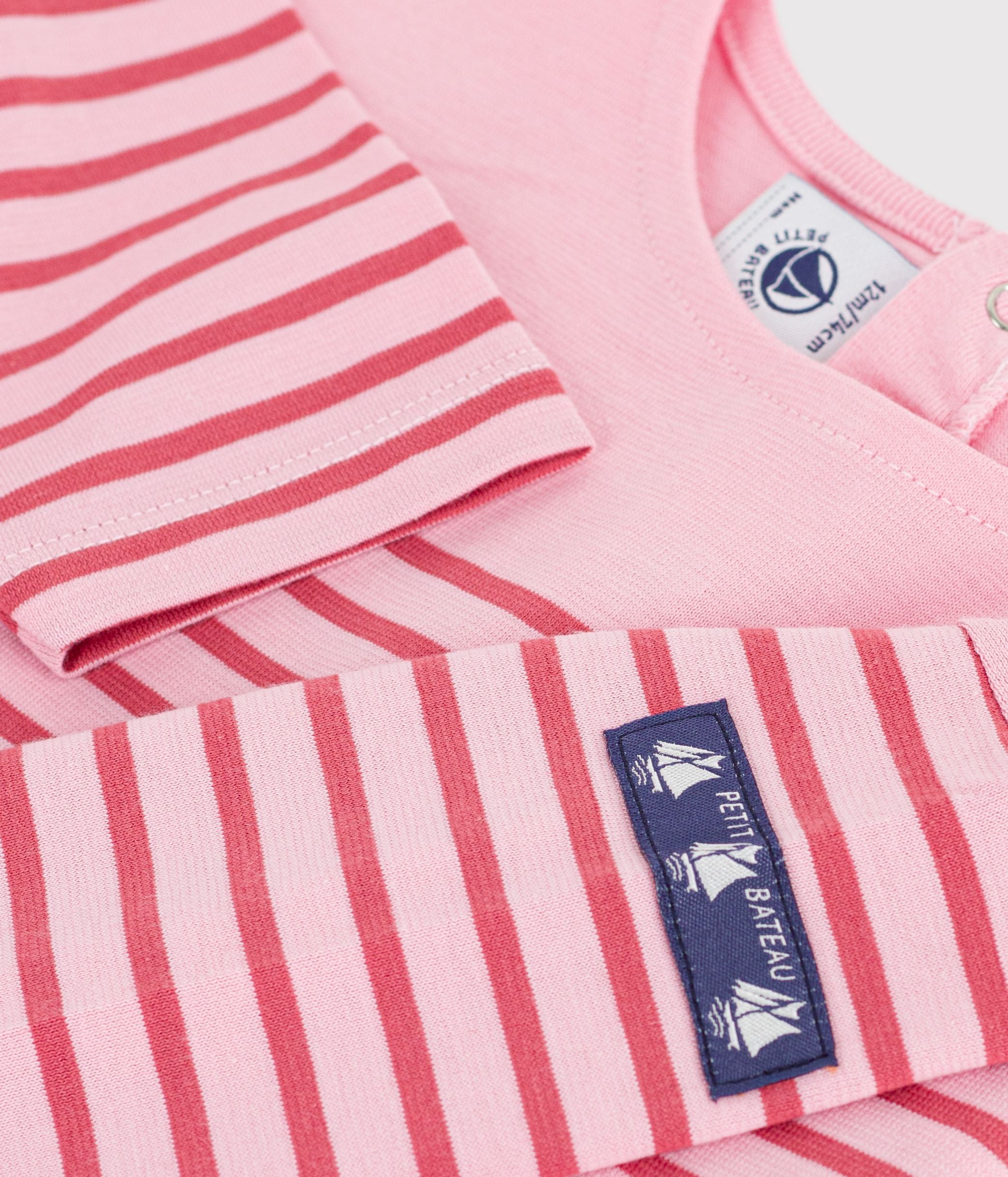 tee-shirt-bébé-en-coton-manches-longues-à-rayures
