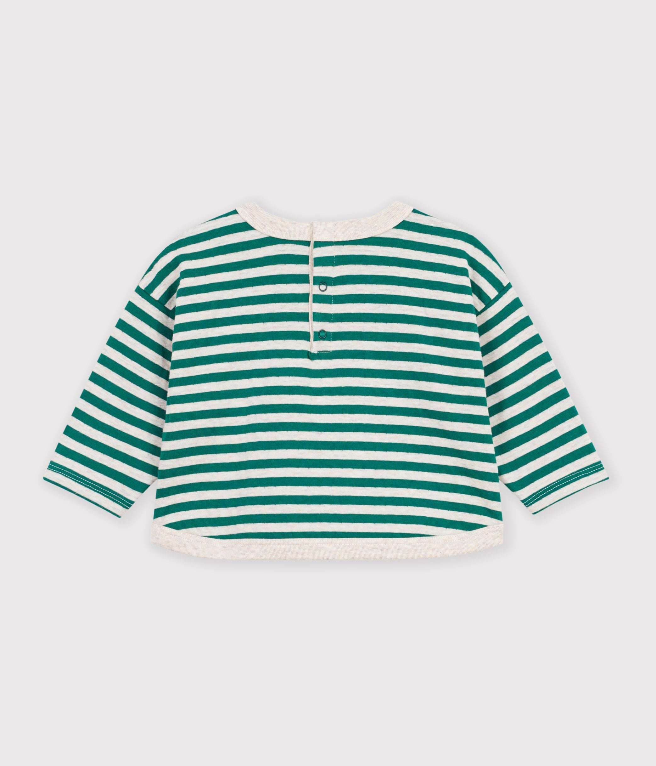 tee-shirt-bébé-en-coton-manches-longues-à-rayures