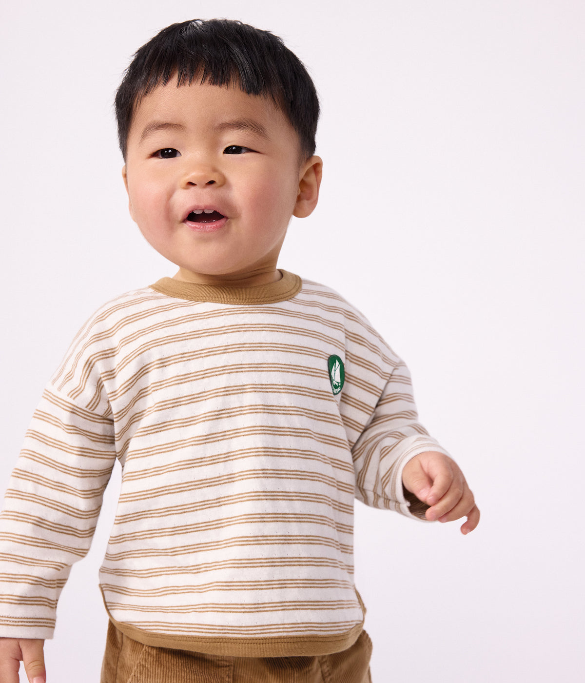 tee-shirt-bébé-en-coton-manches-longues-à-rayures