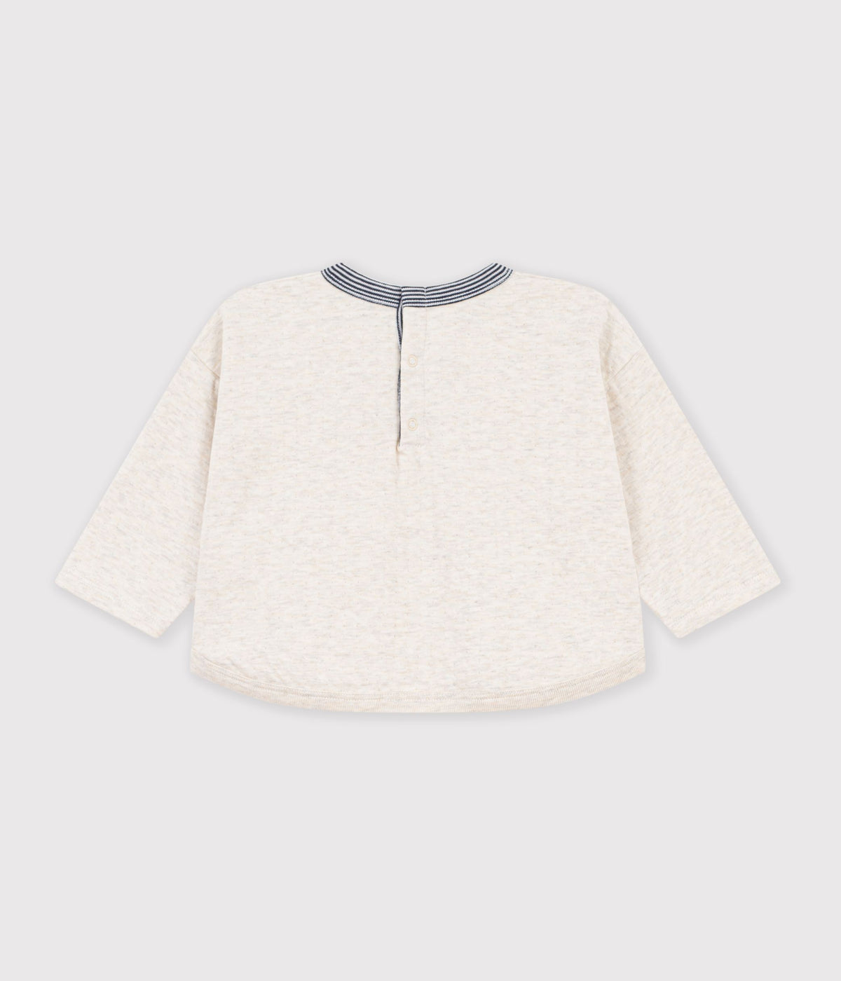 tee-shirt-bébé-en-coton-manches-longues-uni-à-motif
