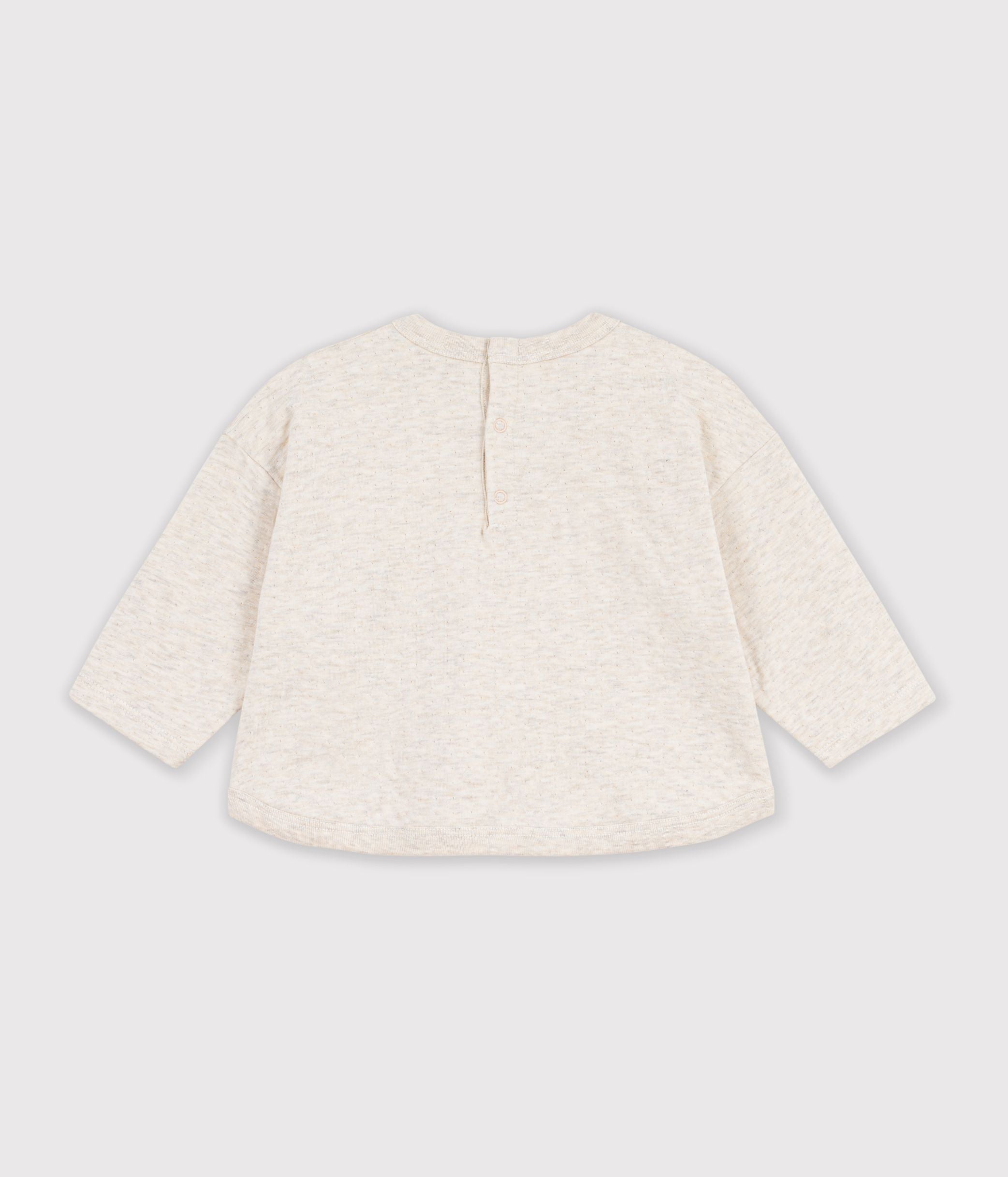 tee-shirt-bébé-en-coton-manches-longues-uni-à-motif