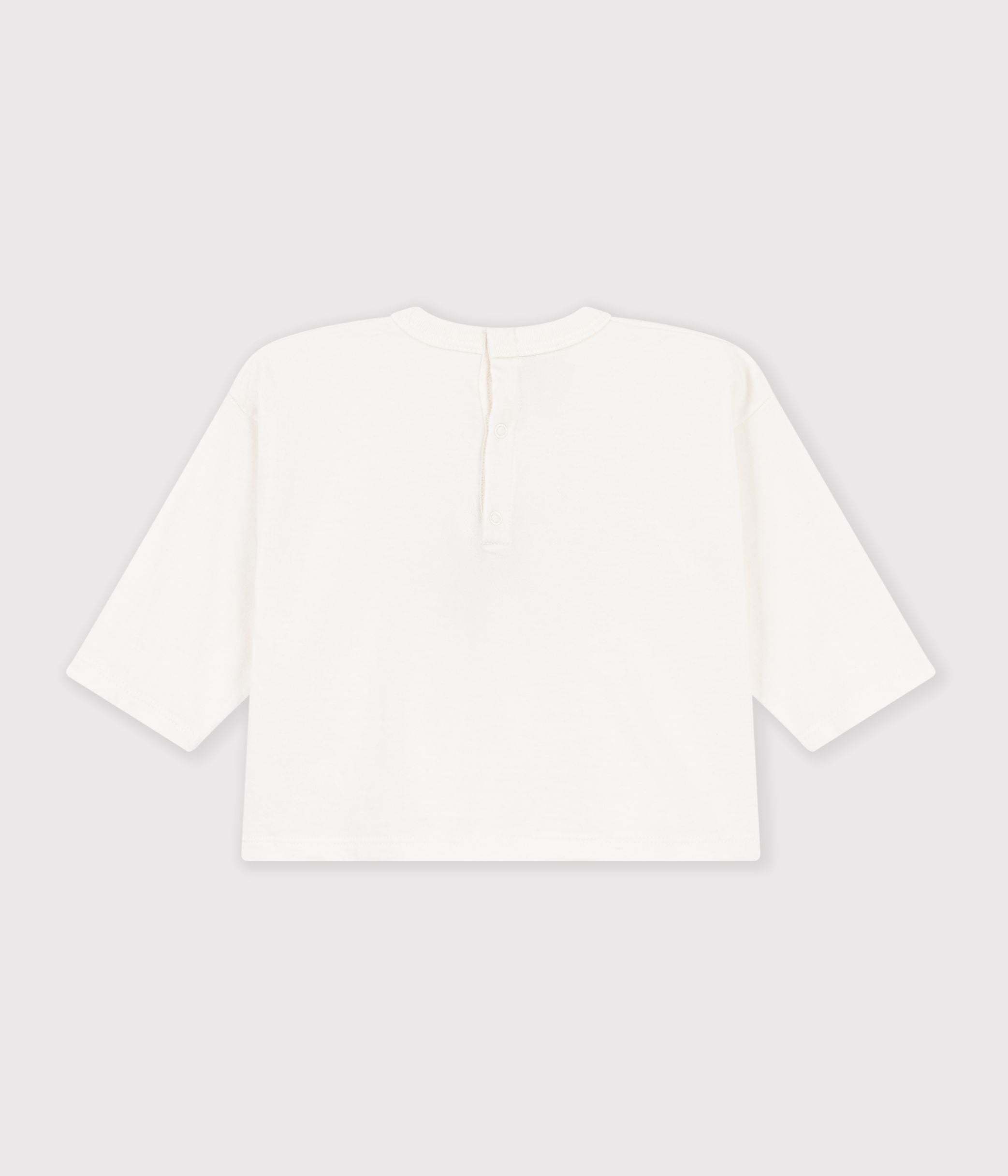 tee-shirt-bébé-en-coton-manches-longues-uni-à-motif