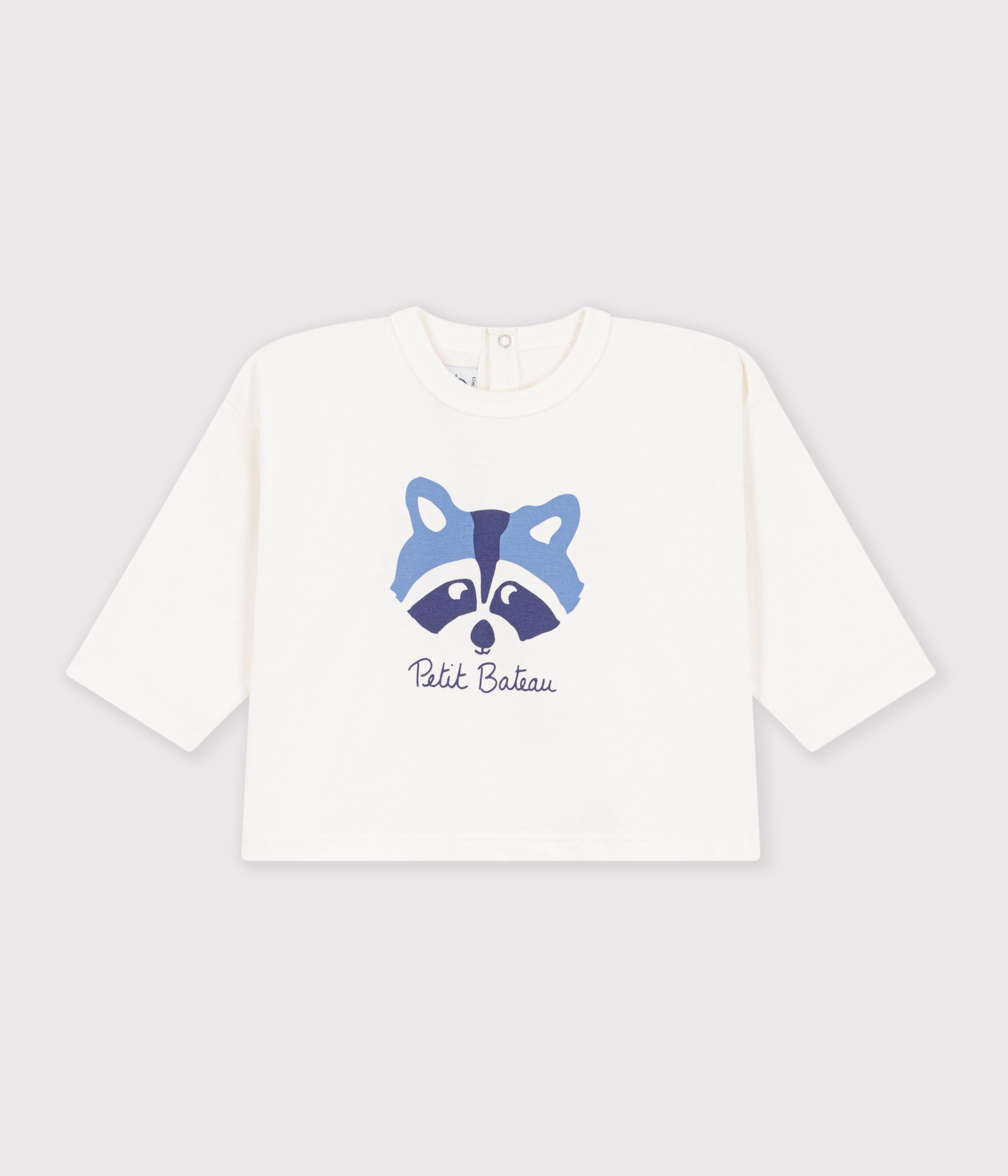 tee-shirt-bébé-en-coton-manches-longues-uni-à-motif